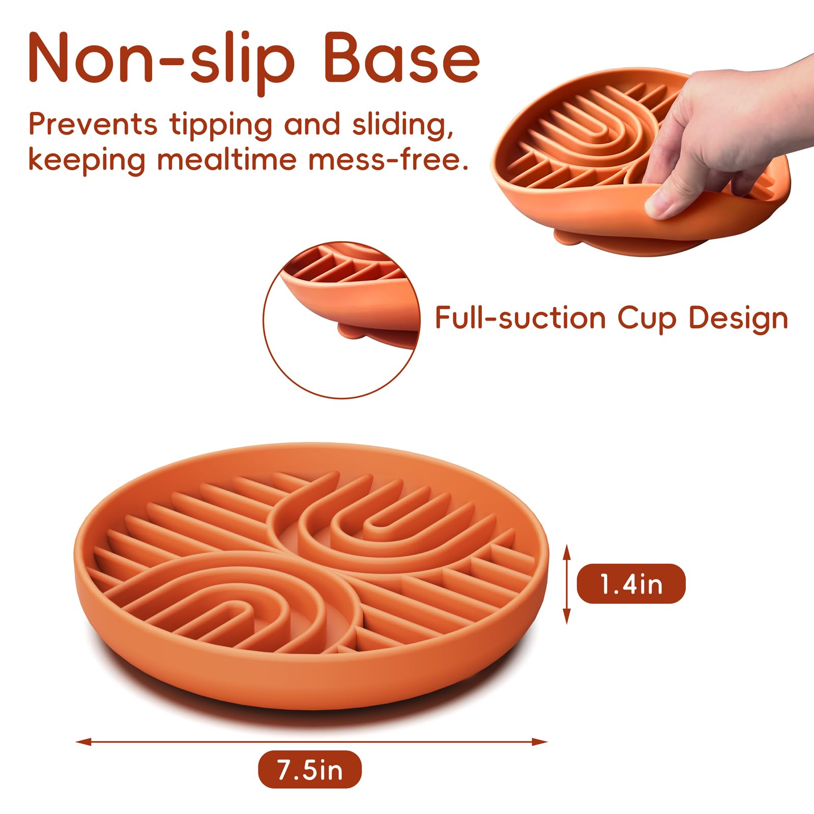 AXEFUN Slow Feeder Dog Bowls, Silicone Slow Feeder for Dogs & Puppies