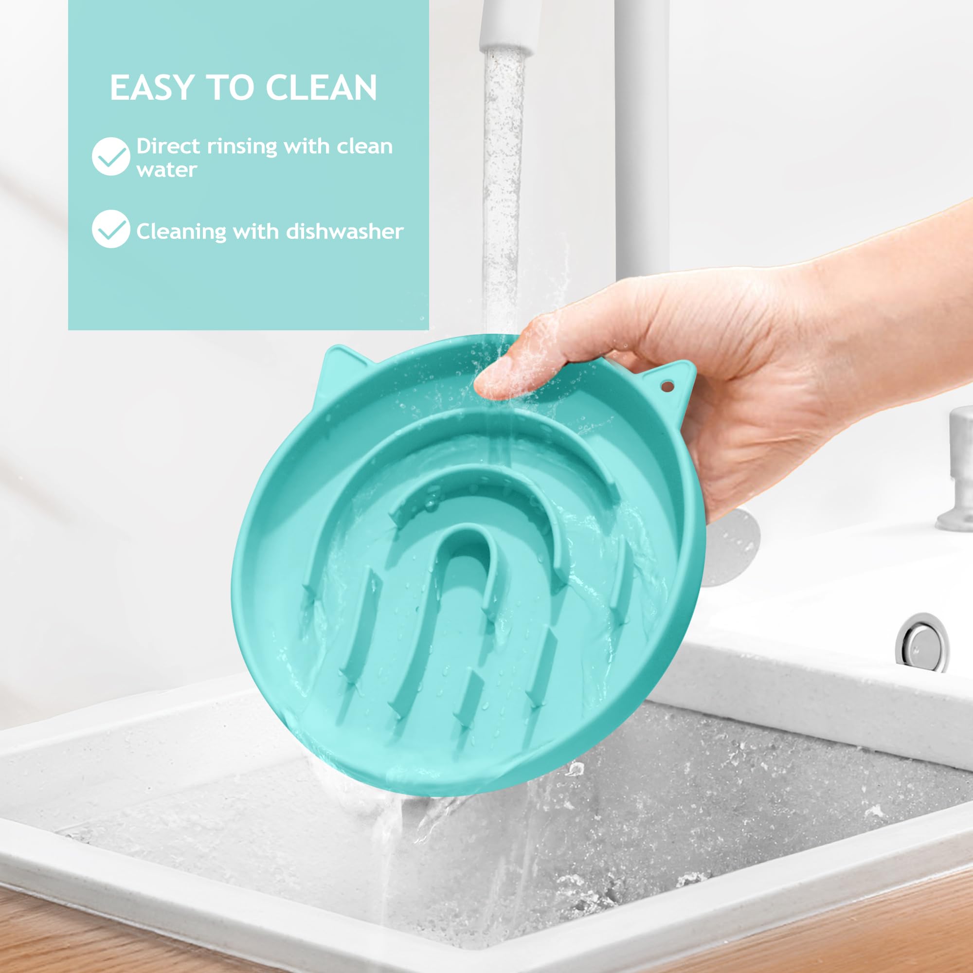 Coomazy Silicone Slow Feeder Dog Cat Bowls