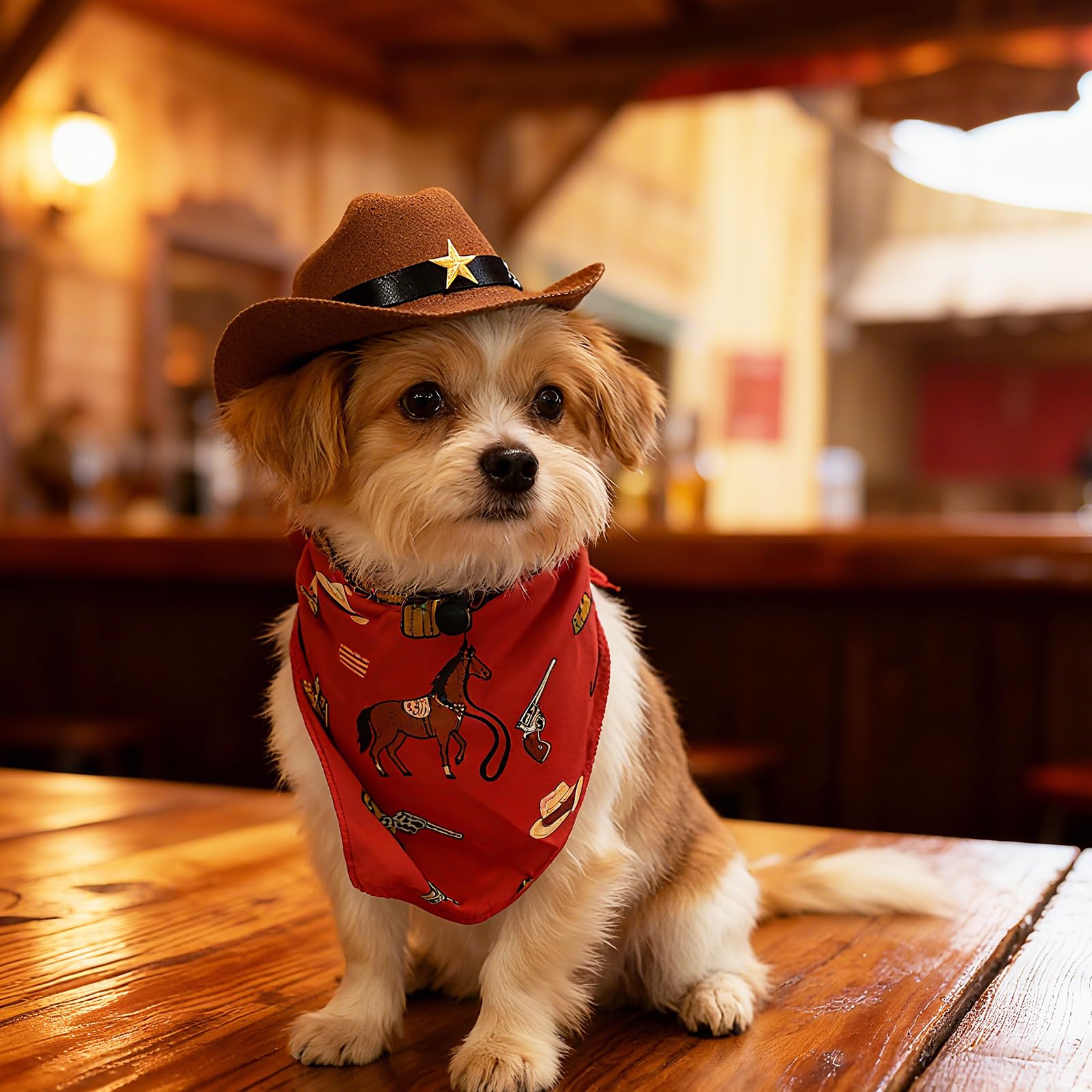 HOWWFALY Pet Cowboy Halloween Costumes