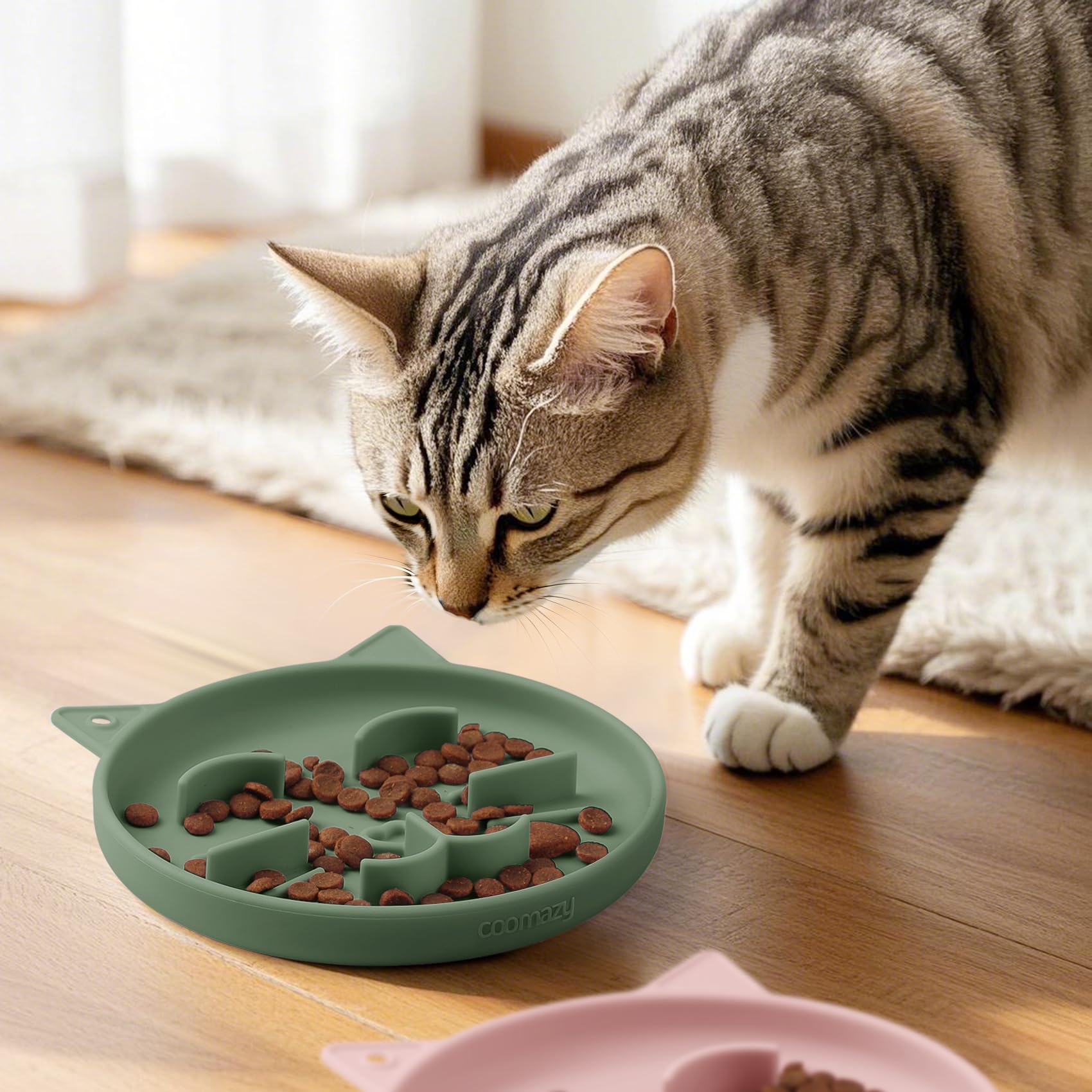Coomazy Silicone Slow Feeder Dog Cat Bowls