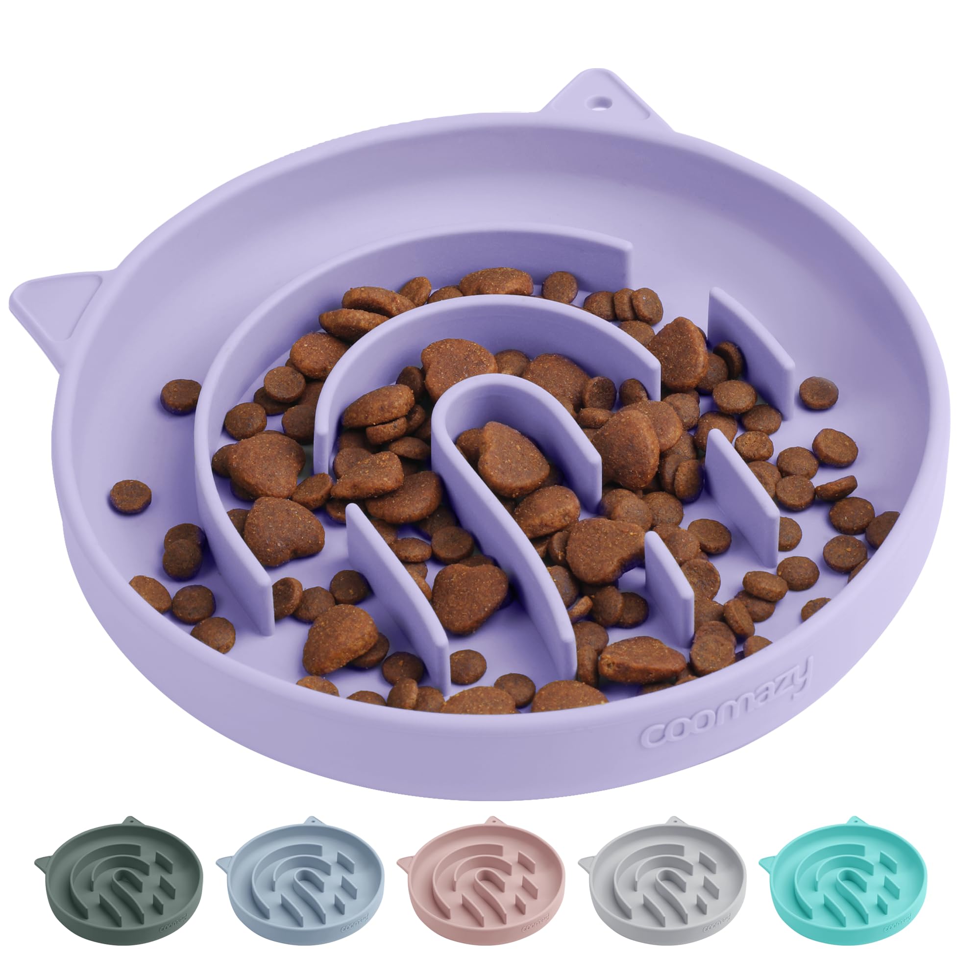 Coomazy Silicone Slow Feeder Dog Cat Bowls