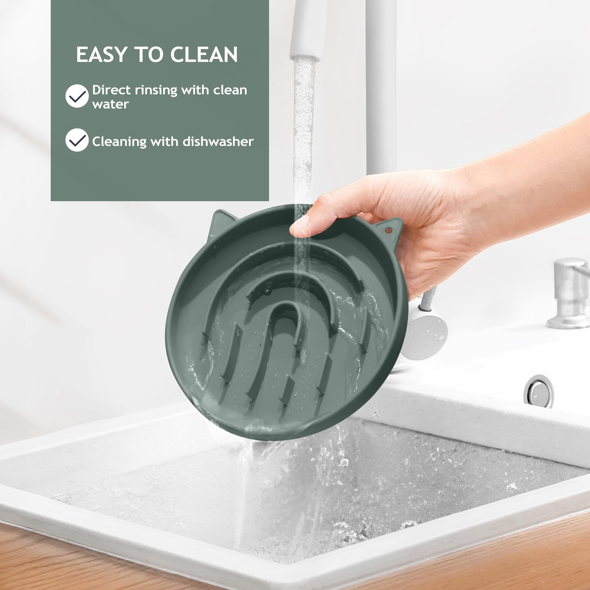 Coomazy Silicone Slow Feeder Dog Cat Bowls