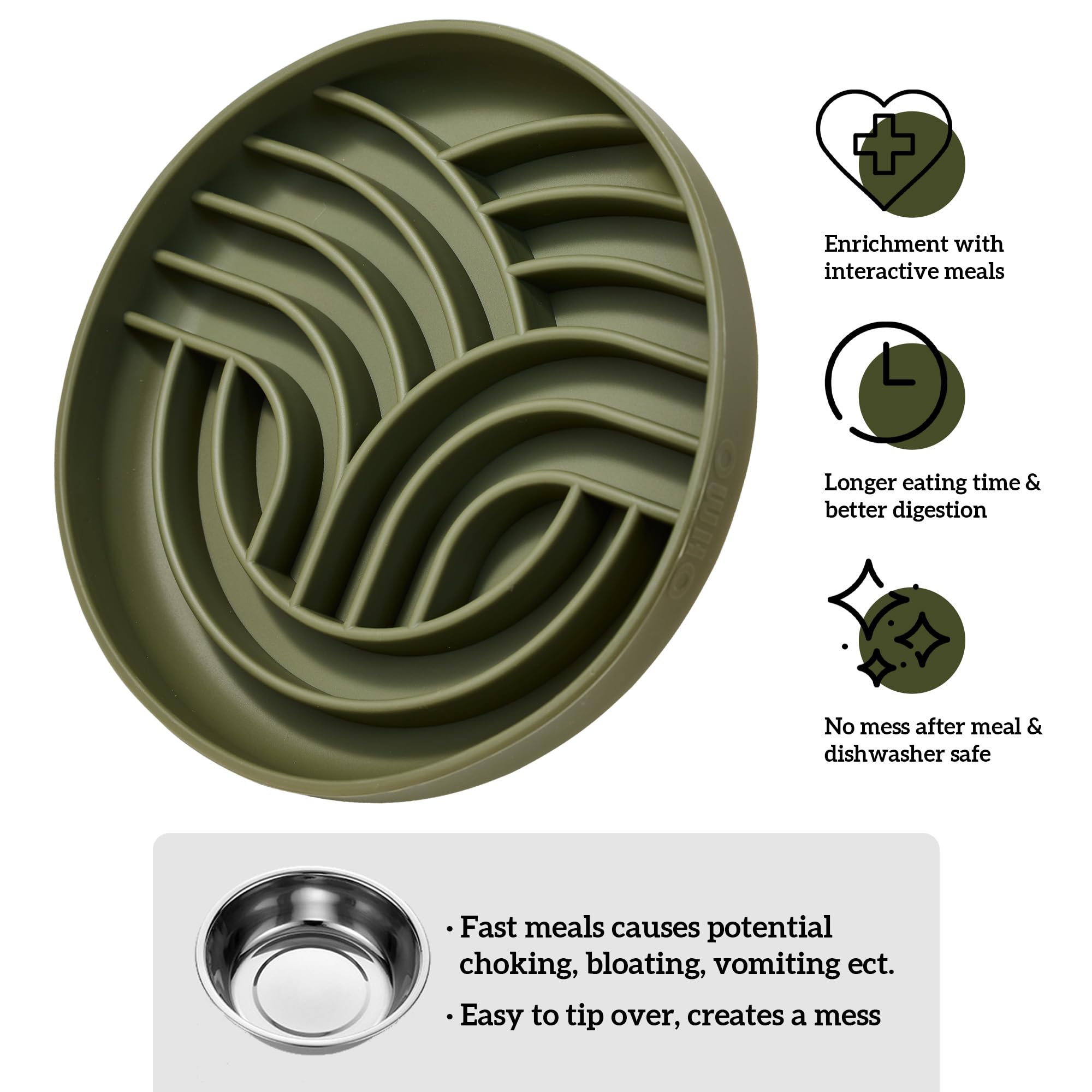 Silicone Puppy Cat Food Bowl with Anti-Slip Suction Cup