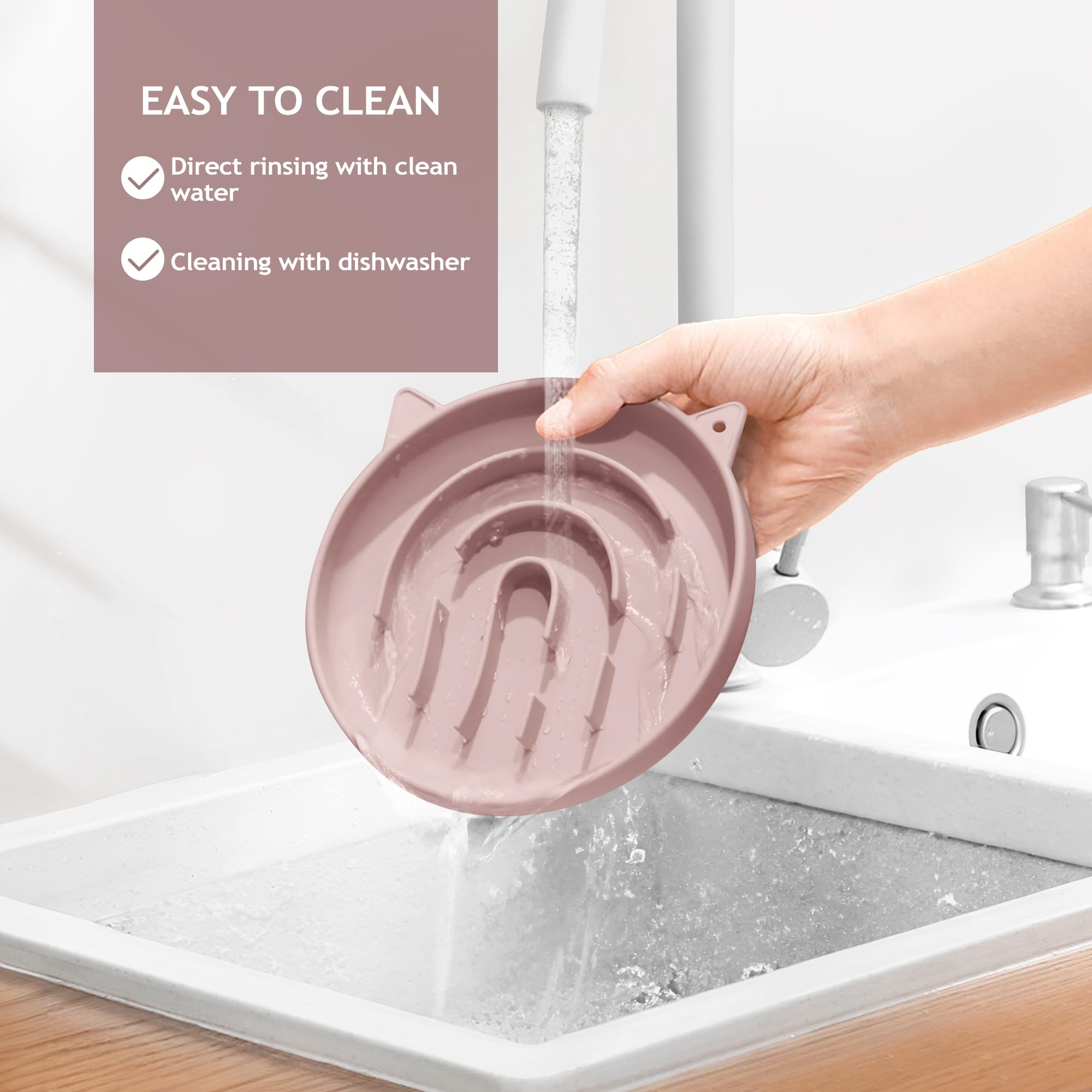 Coomazy Silicone Slow Feeder Dog Cat Bowls