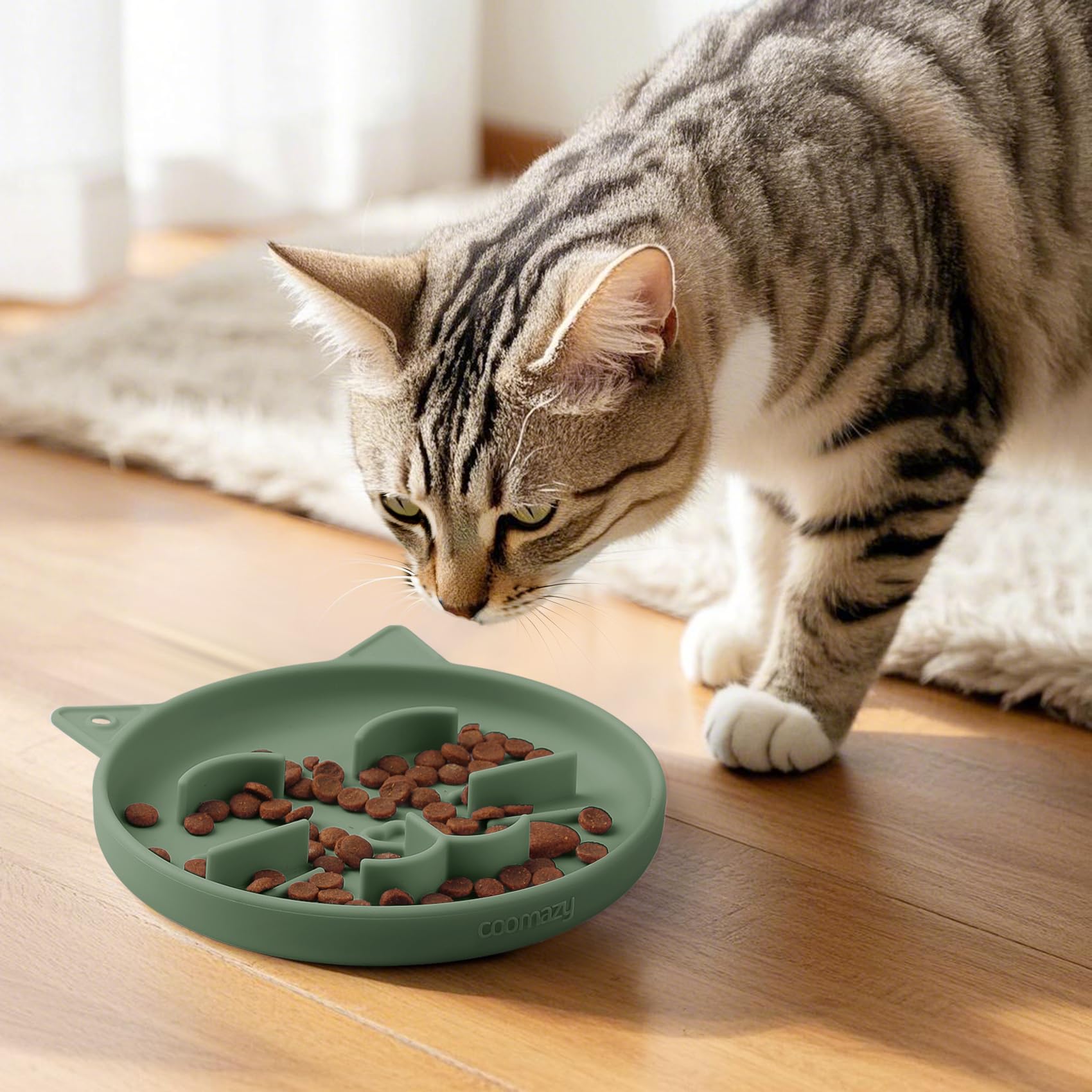 Coomazy Silicone Slow Feeder Dog Cat Bowls