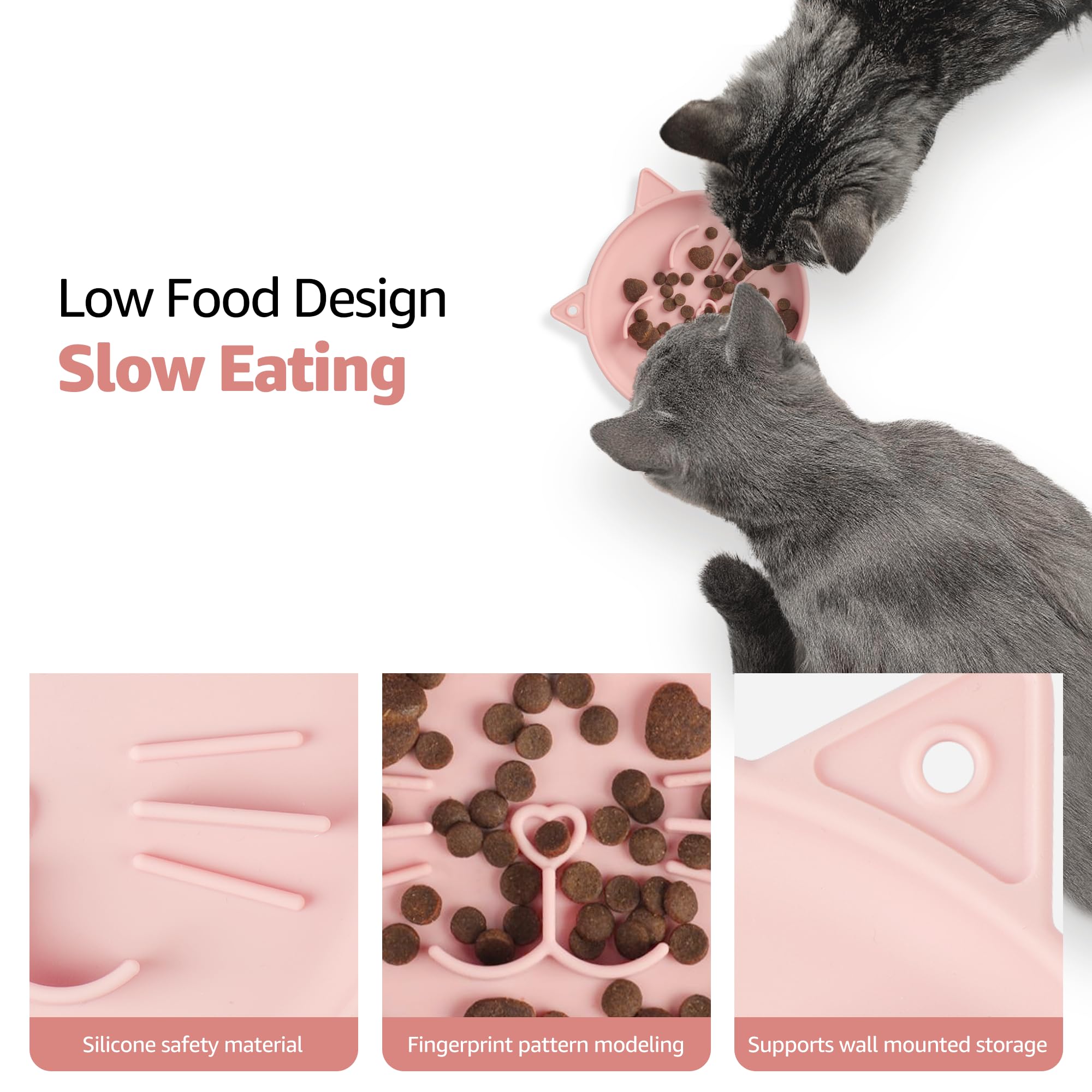 Coomazy Silicone Slow Feeder Dog Cat Bowls