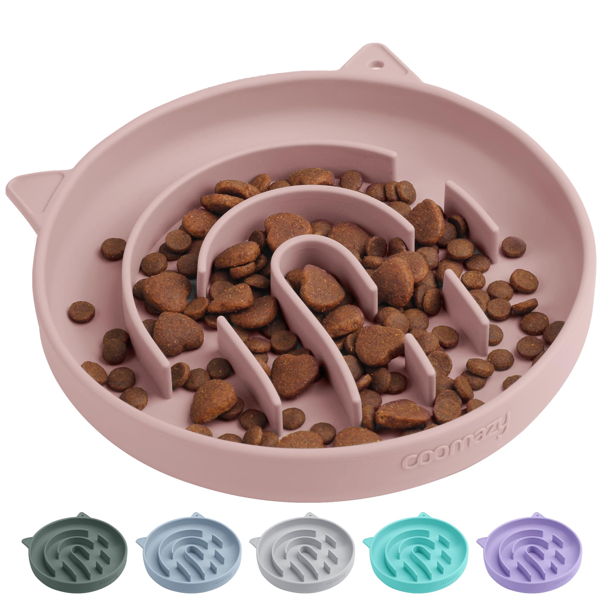 Coomazy Silicone Slow Feeder Dog Cat Bowls
