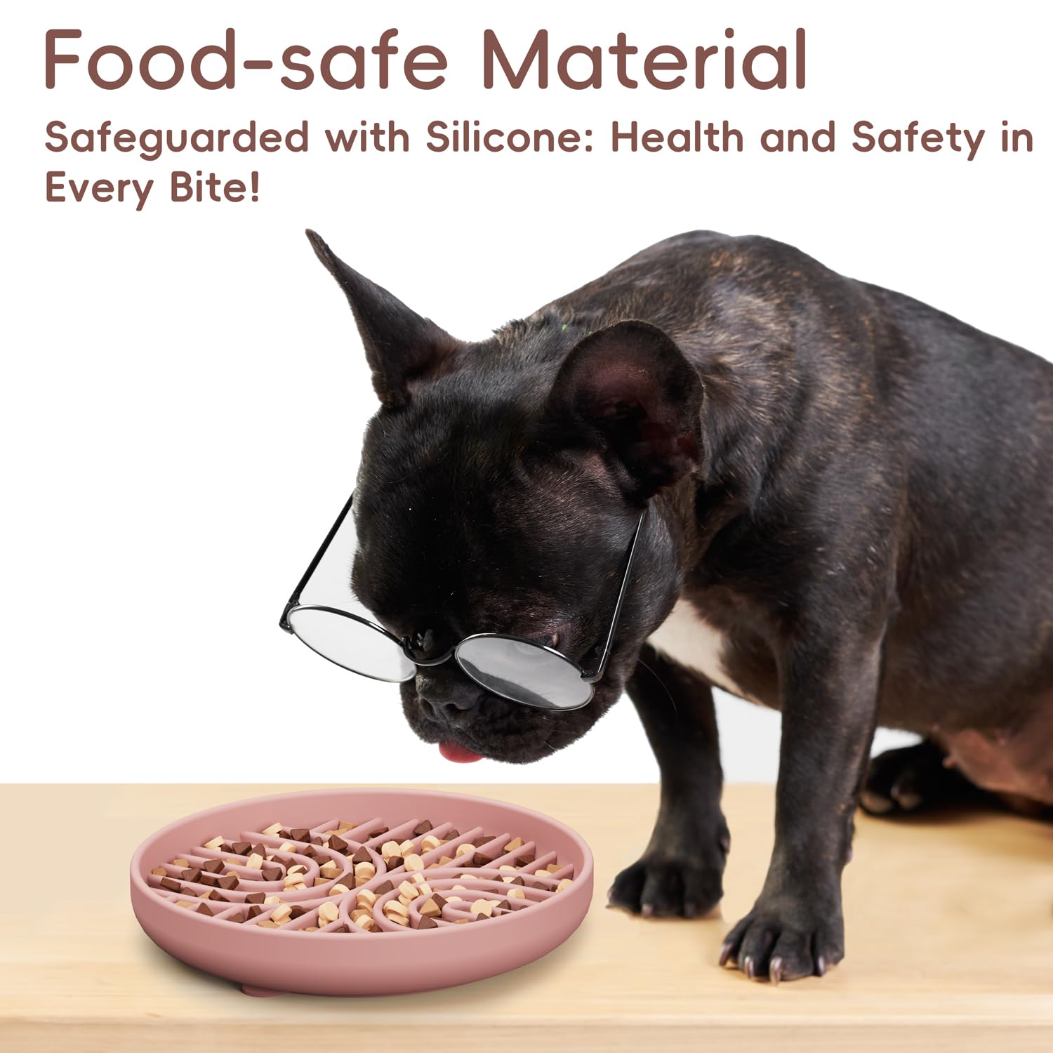 AXEFUN Slow Feeder Dog Bowls, Silicone Slow Feeder for Dogs & Puppies