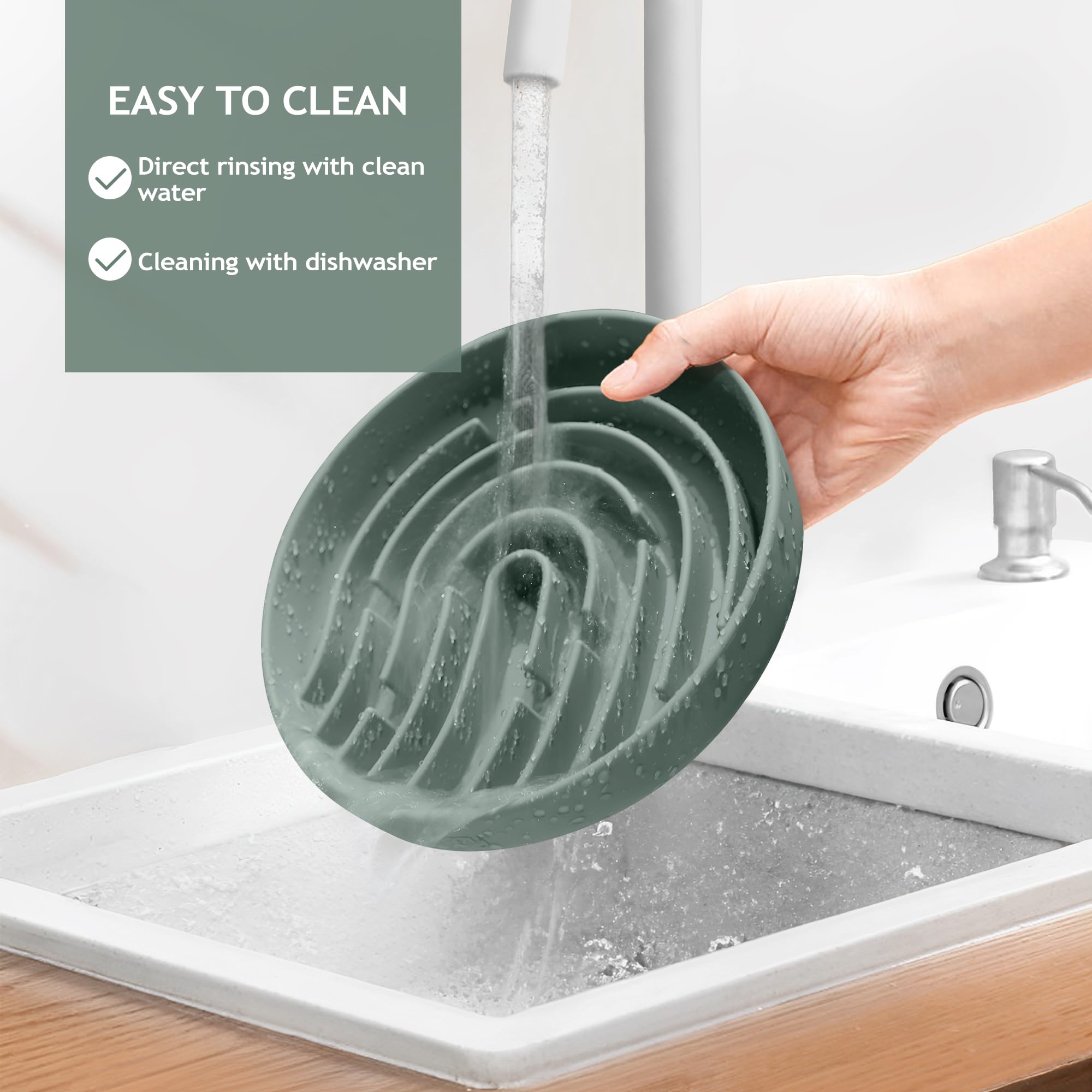 Coomazy Silicone Slow Feeder Dog Cat Bowls