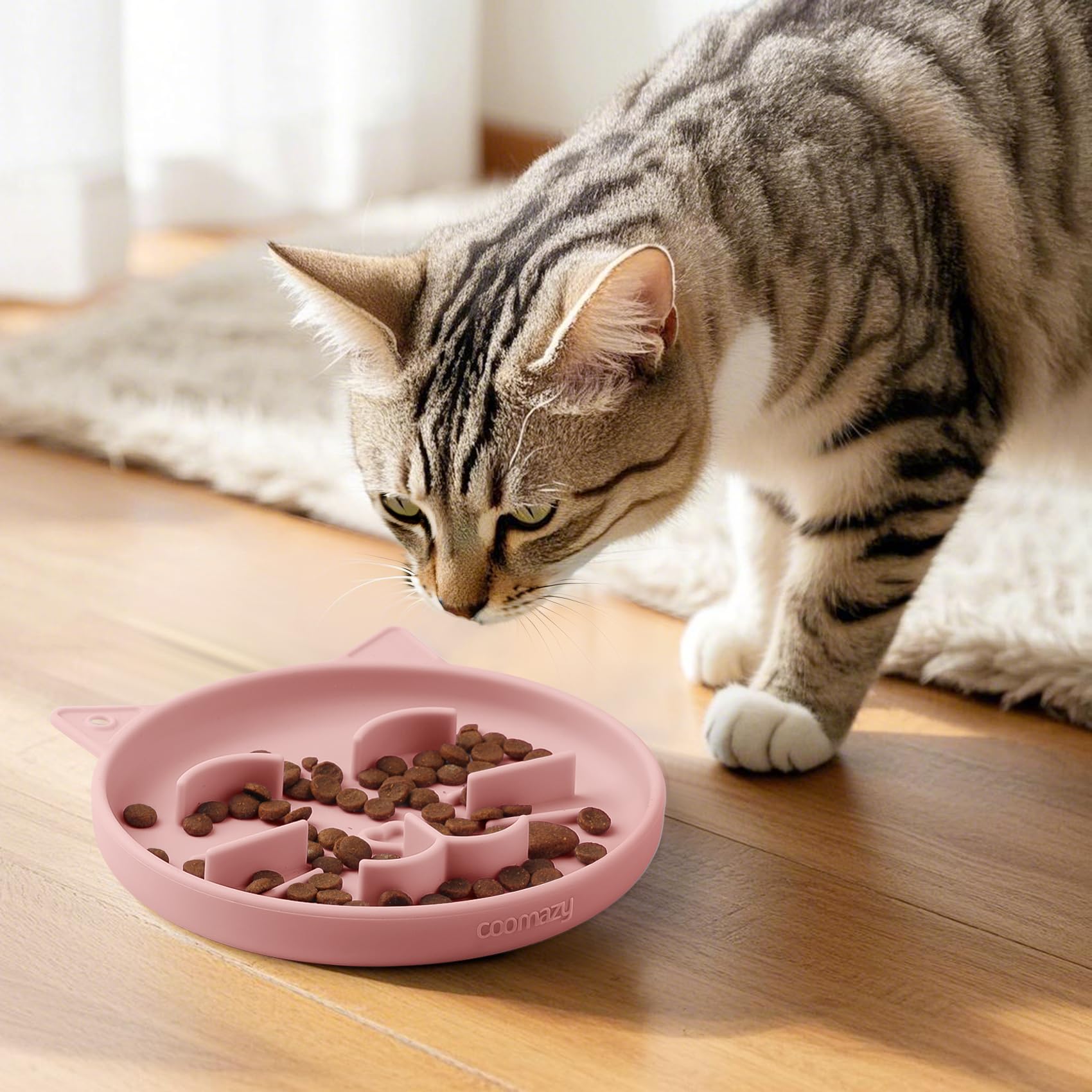 Coomazy Silicone Slow Feeder Dog Cat Bowls