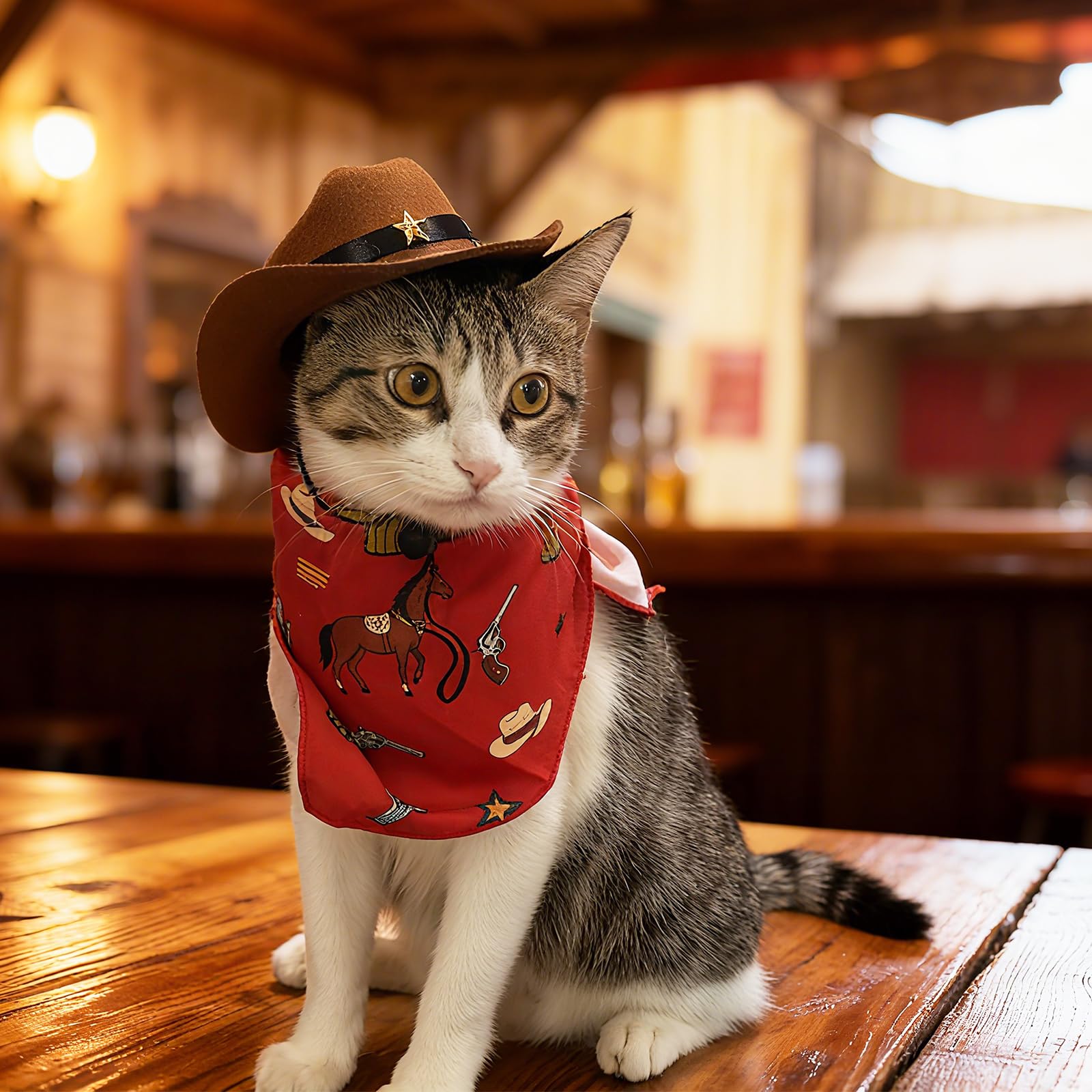 HOWWFALY Pet Cowboy Halloween Costumes