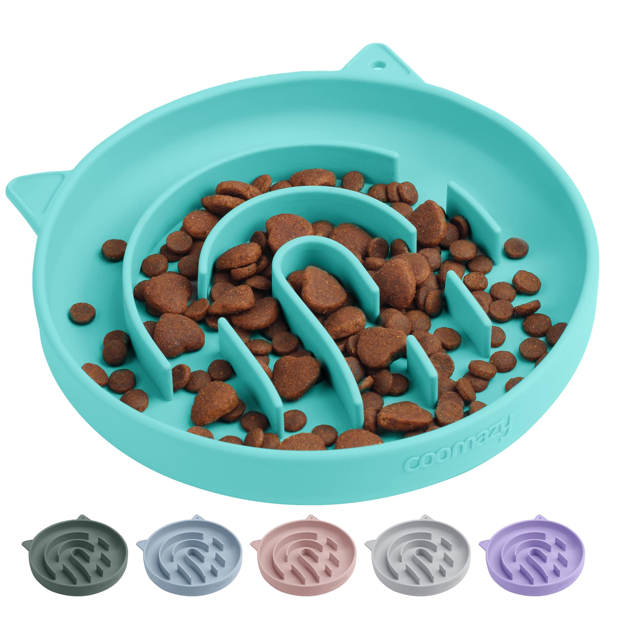 Coomazy Silicone Slow Feeder Dog Cat Bowls