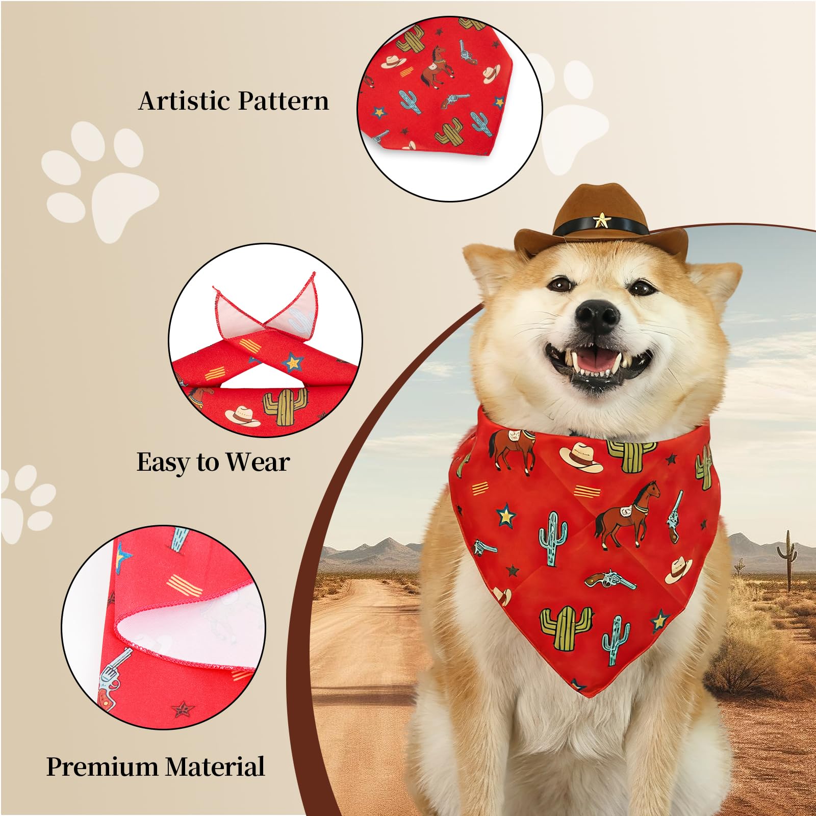 HOWWFALY Pet Cowboy Halloween Costumes