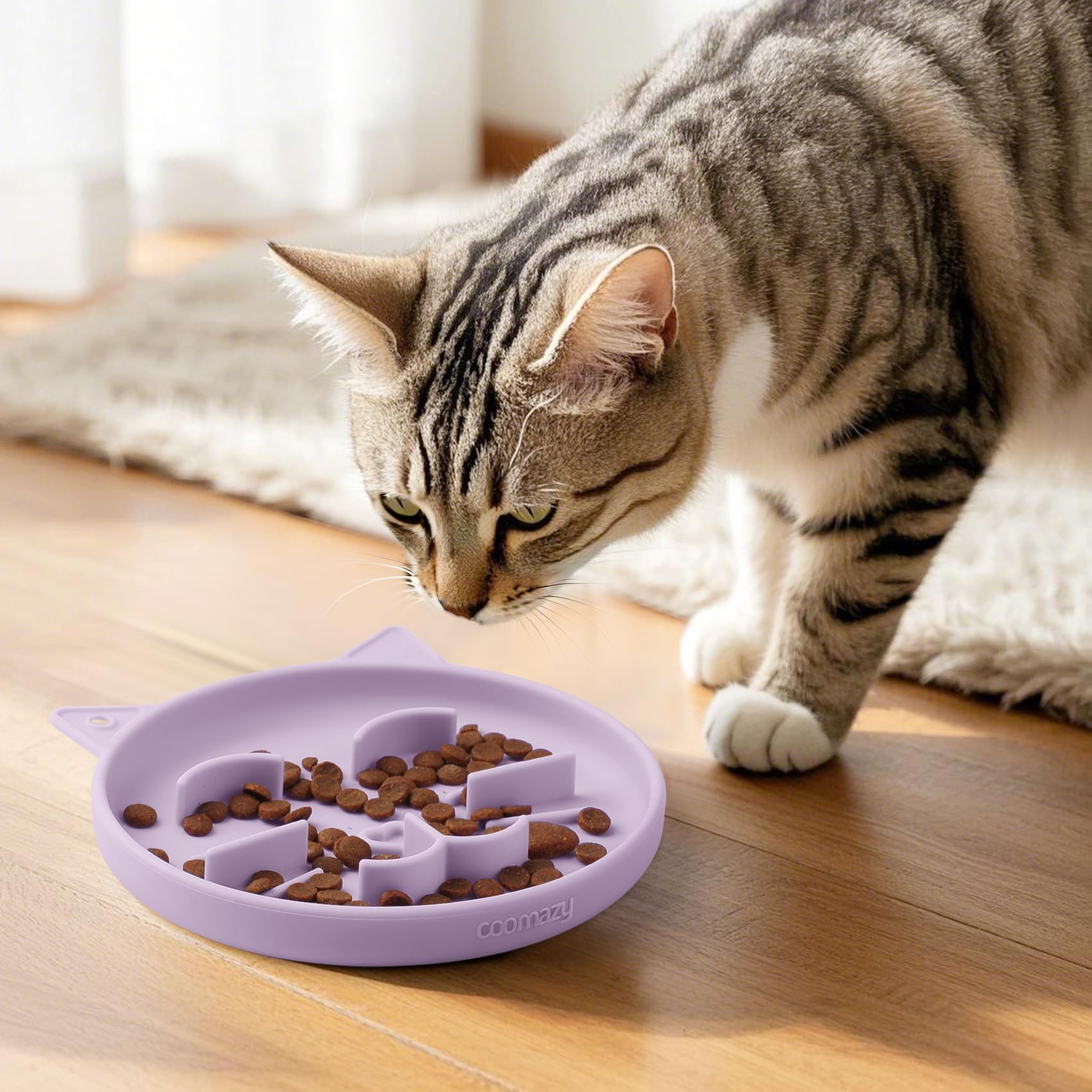 Coomazy Silicone Slow Feeder Dog Cat Bowls