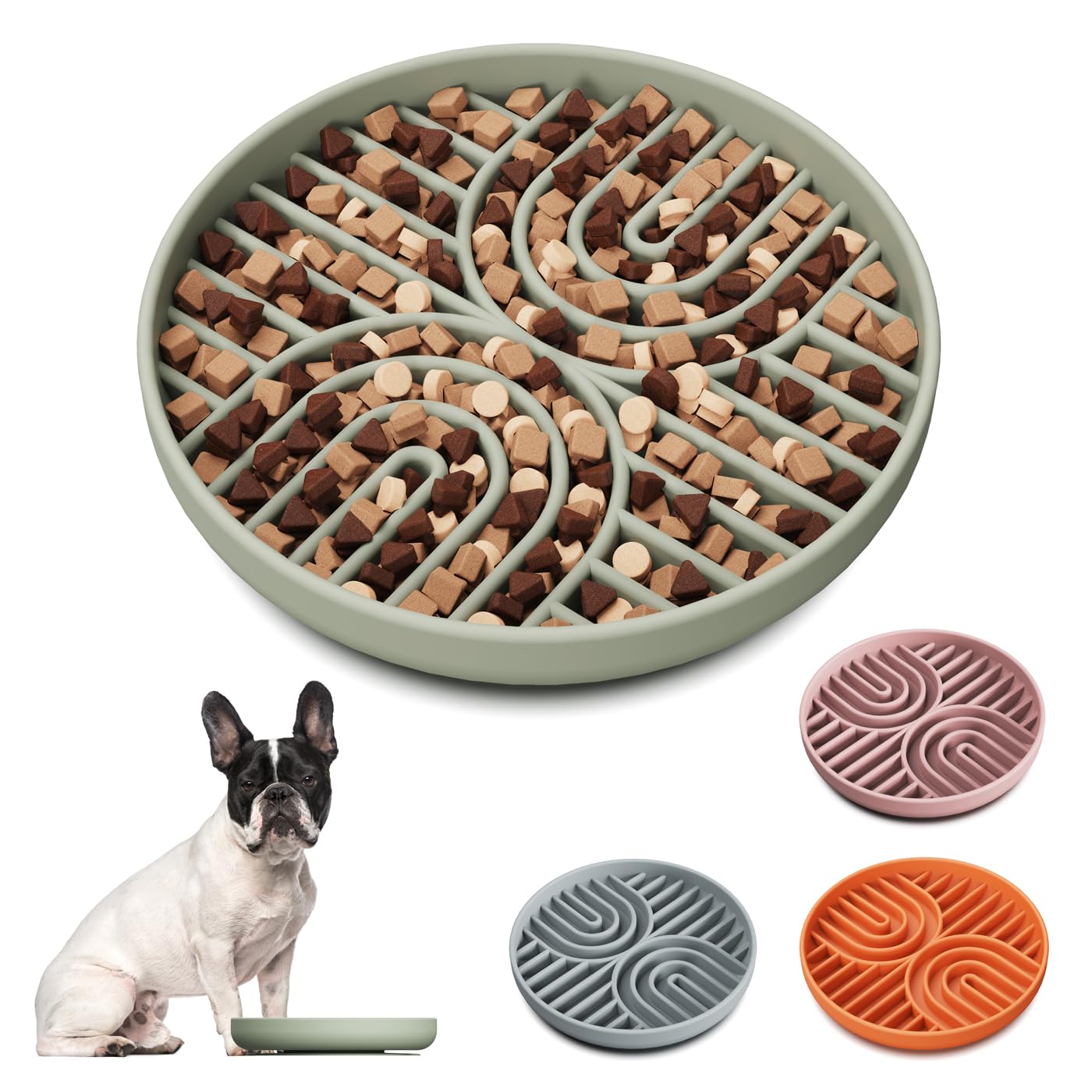 AXEFUN Slow Feeder Dog Bowls, Silicone Slow Feeder for Dogs & Puppies