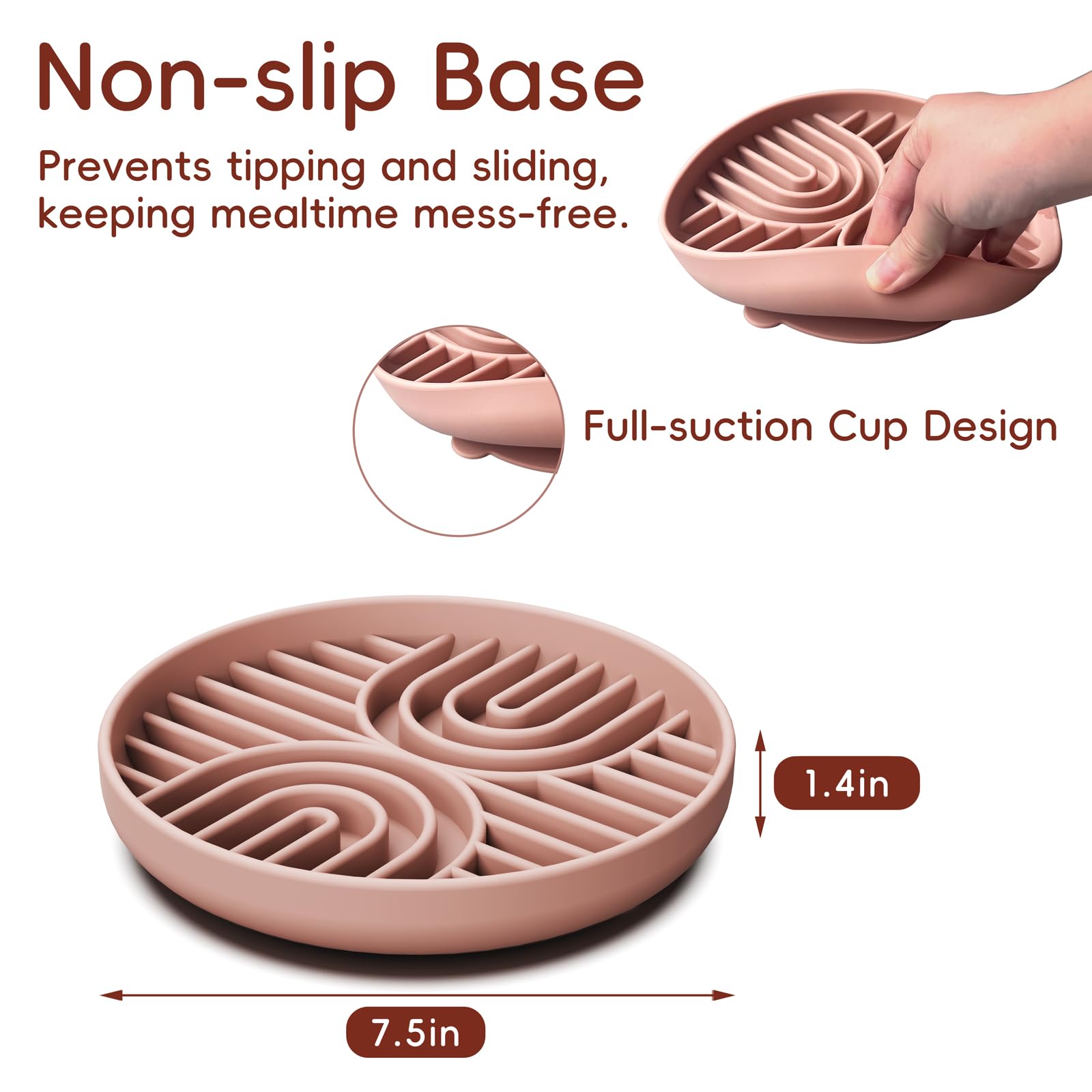 AXEFUN Slow Feeder Dog Bowls, Silicone Slow Feeder for Dogs & Puppies