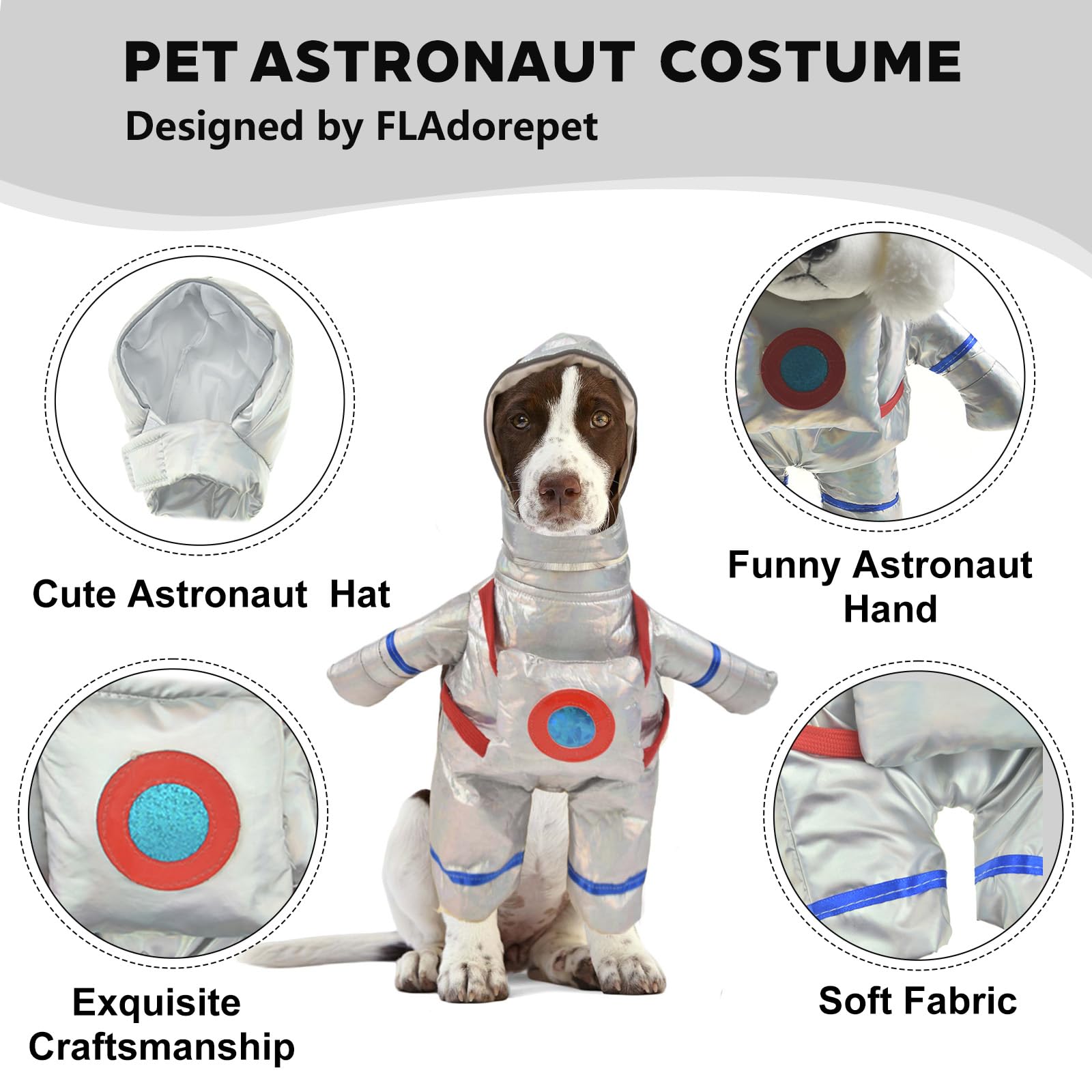 Dog Astronaut Standing Halloween Party Costume