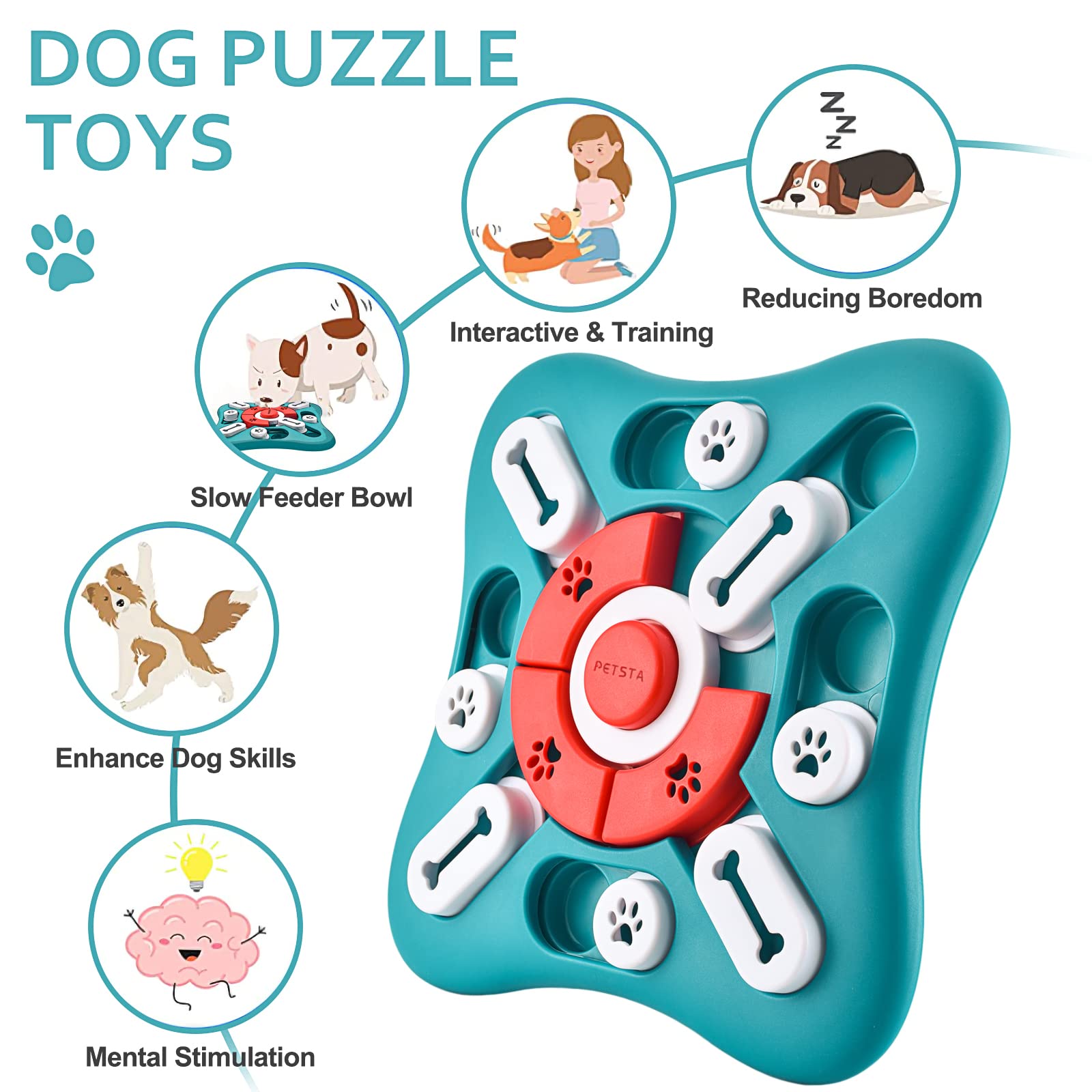 Dog Puzzle Toys - Interactive, Mentally Stimulating Toys for IQ Training