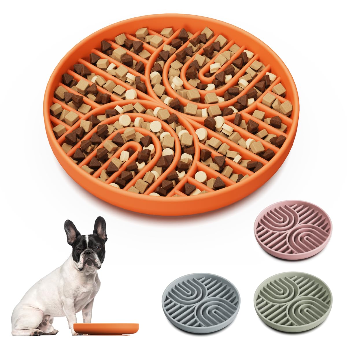 AXEFUN Slow Feeder Dog Bowls, Silicone Slow Feeder for Dogs & Puppies