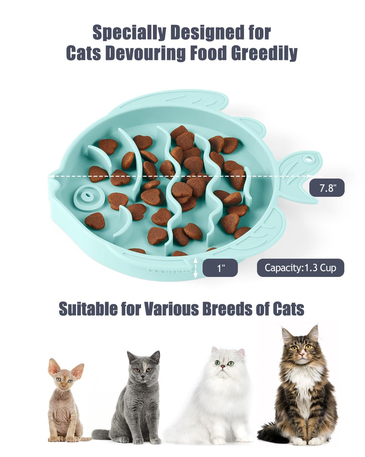 Coomazy Silicone Slow Feeder Dog Cat Bowls