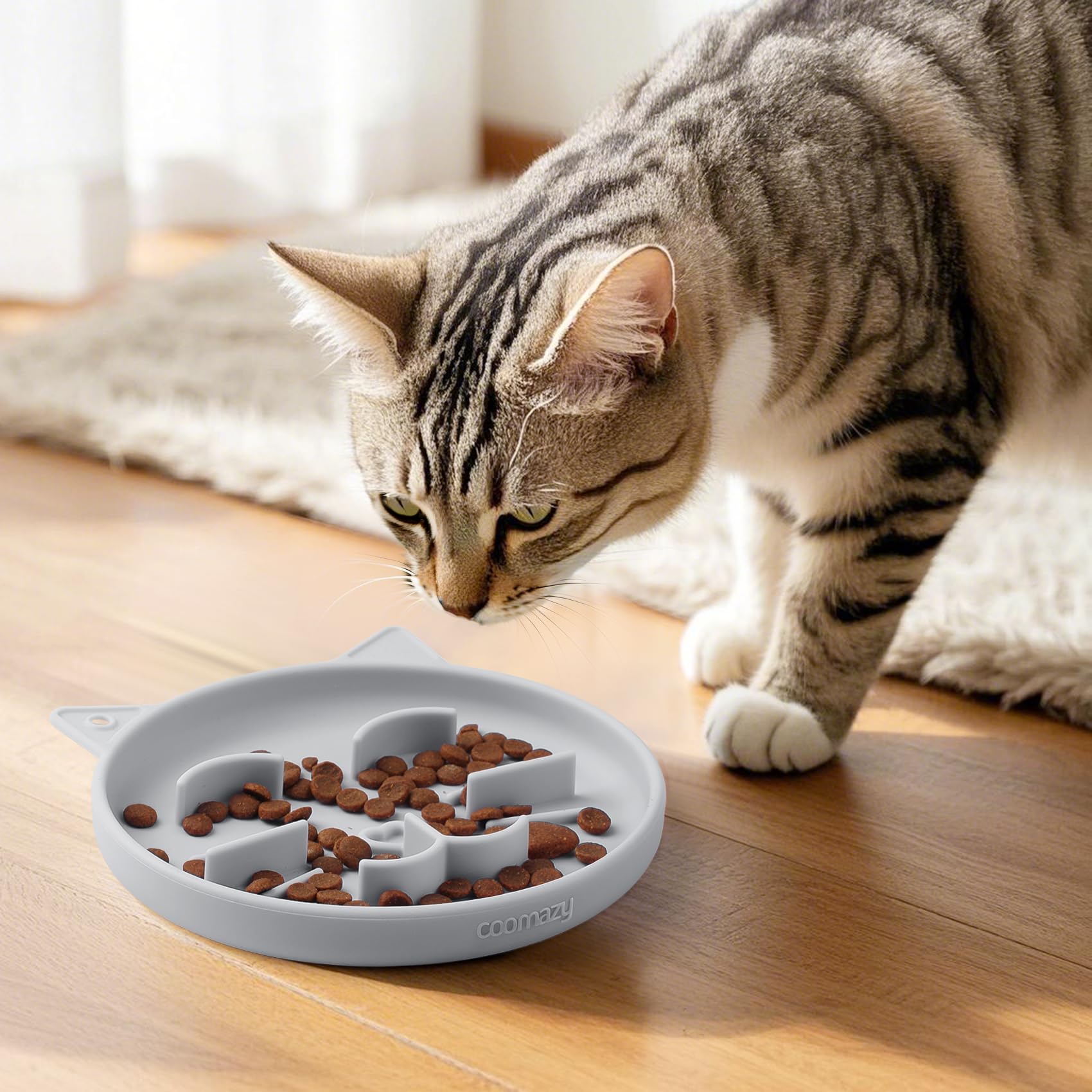 Coomazy Silicone Slow Feeder Dog Cat Bowls