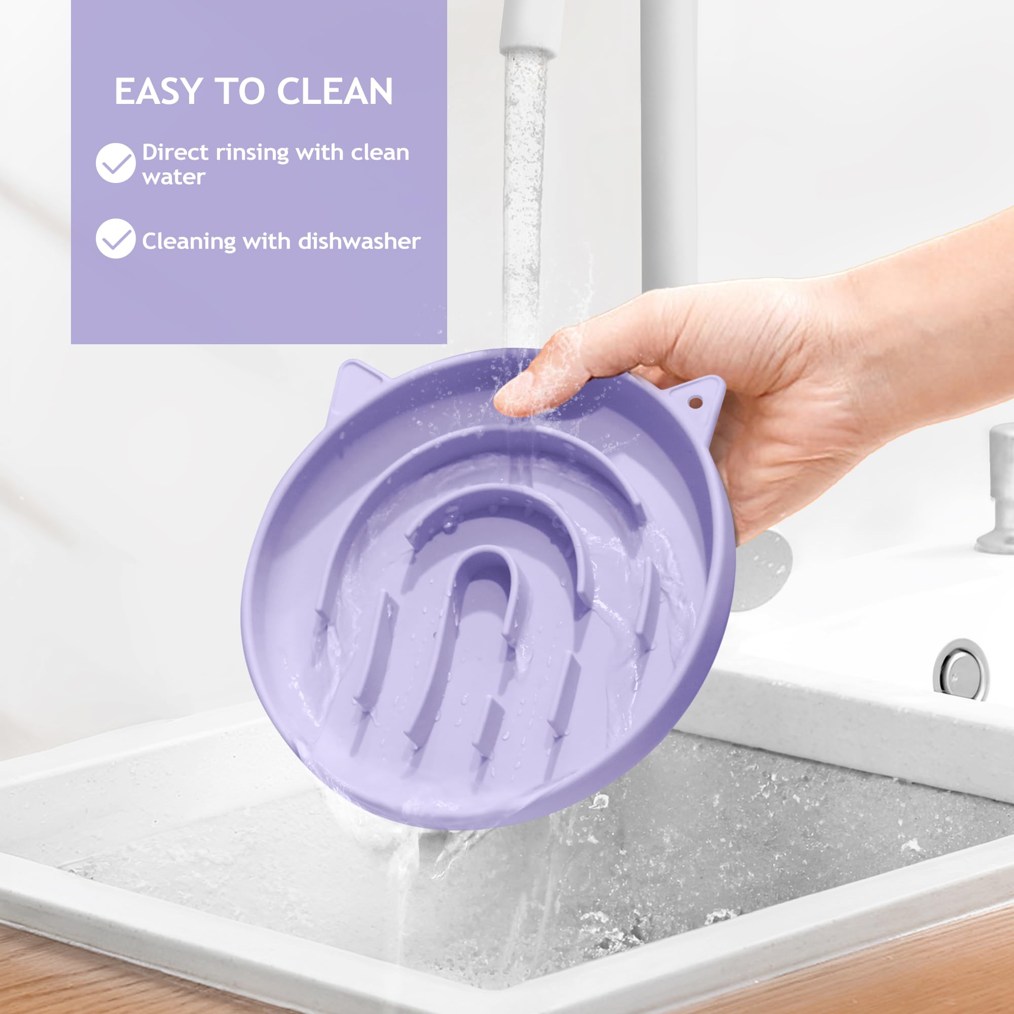 Coomazy Silicone Slow Feeder Dog Cat Bowls
