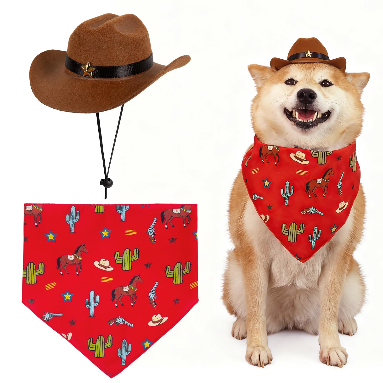HOWWFALY Pet Cowboy Halloween Costumes