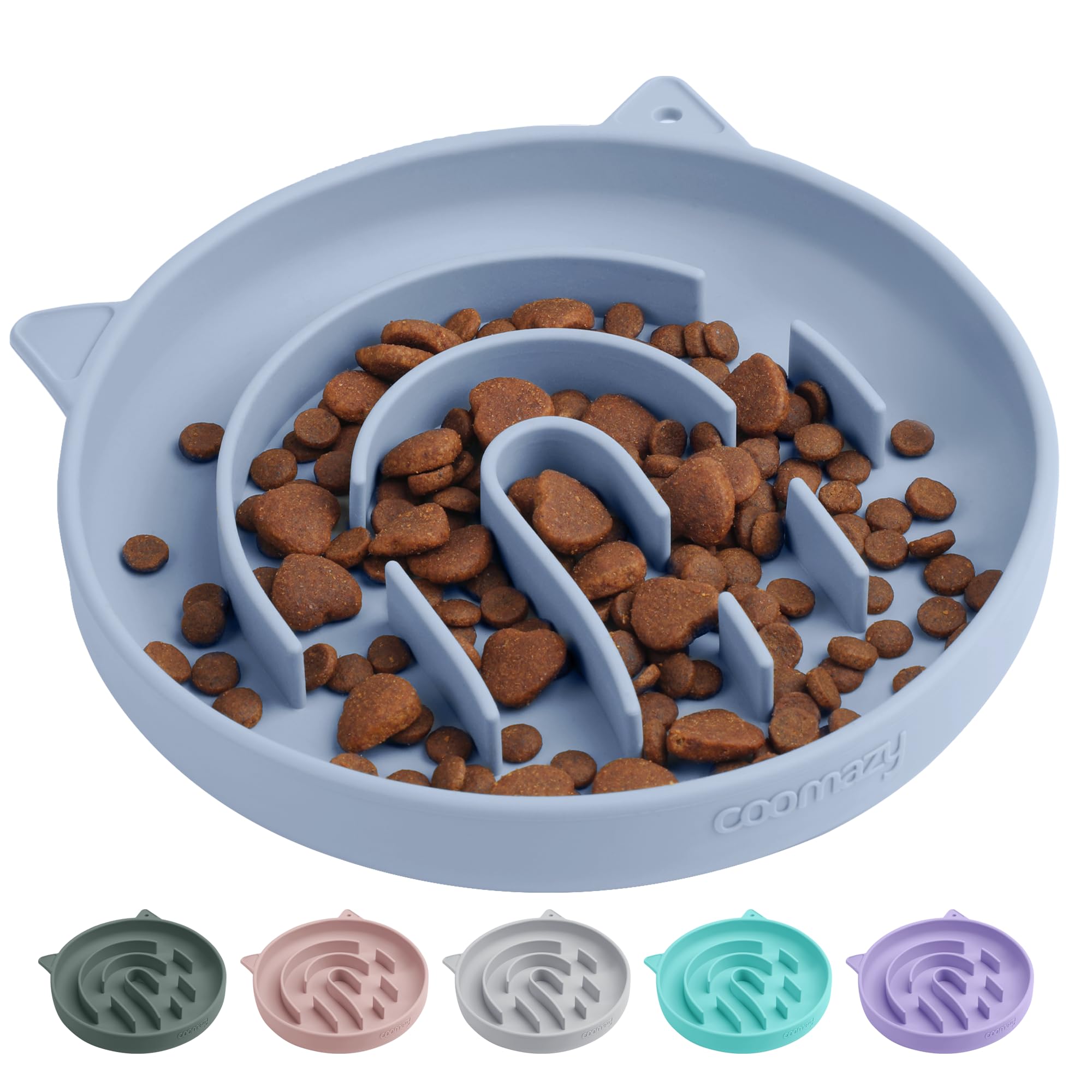 Coomazy Silicone Slow Feeder Dog Cat Bowls