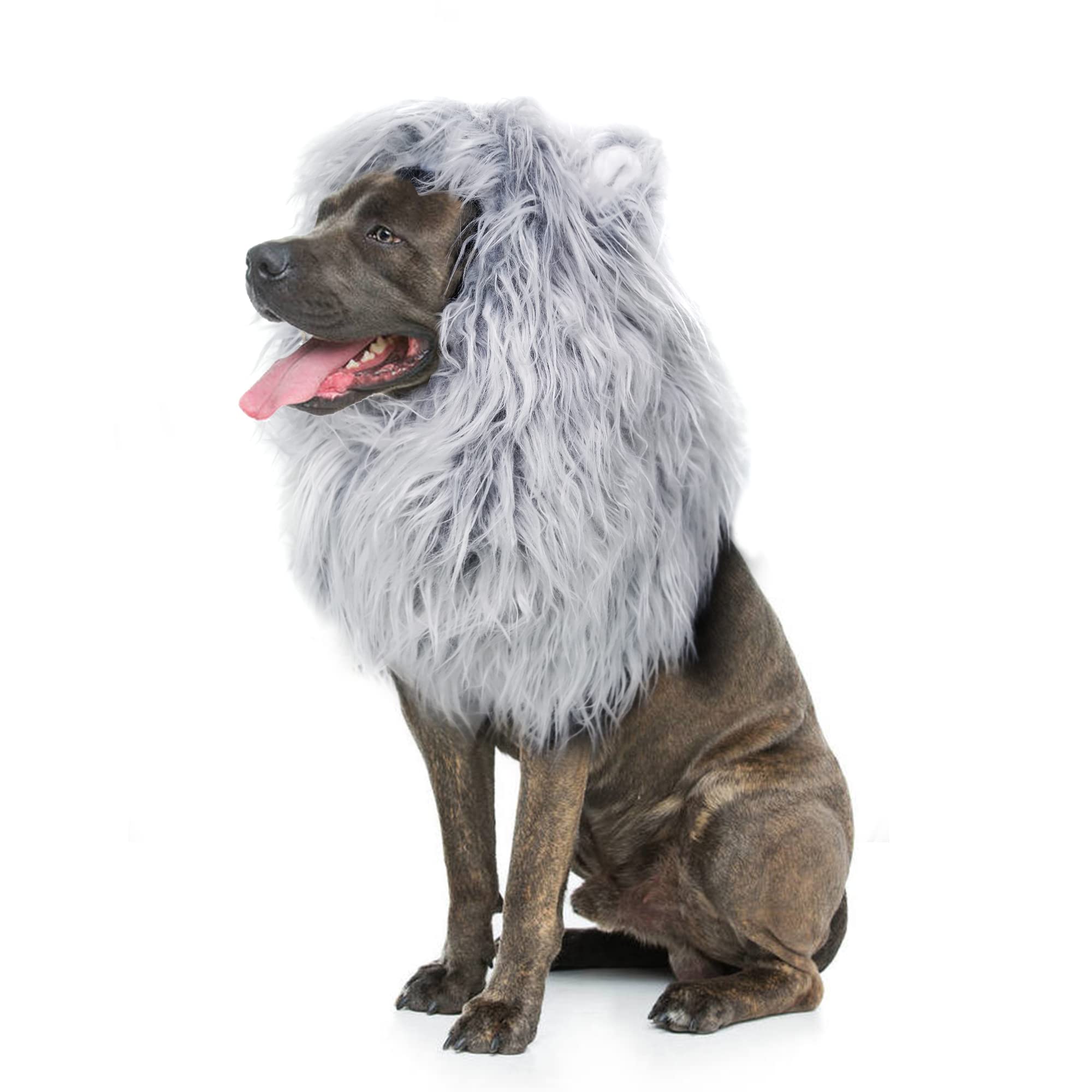 Lion Mane Wig for Dogs with Ears, Funny Pet Costumes for Halloween