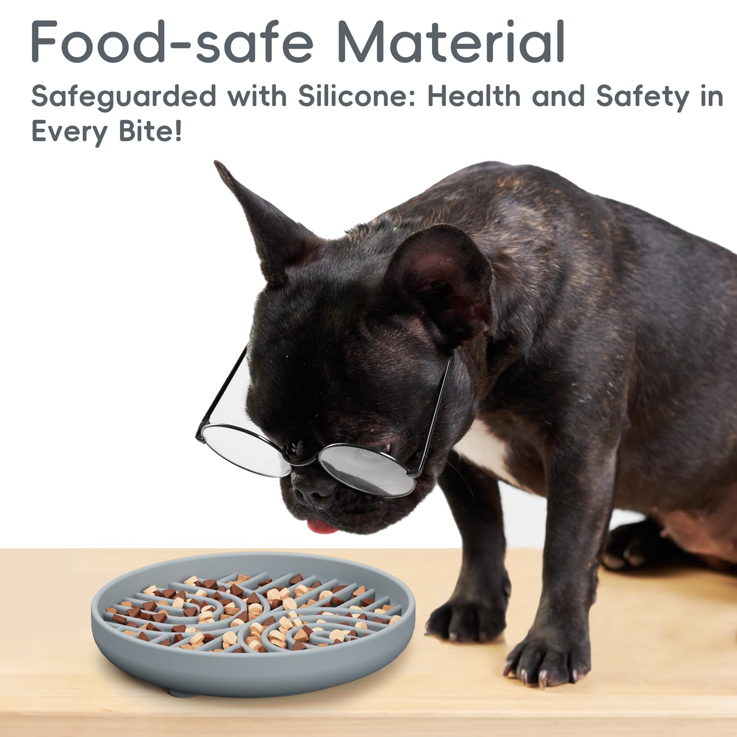 AXEFUN Slow Feeder Dog Bowls, Silicone Slow Feeder for Dogs & Puppies