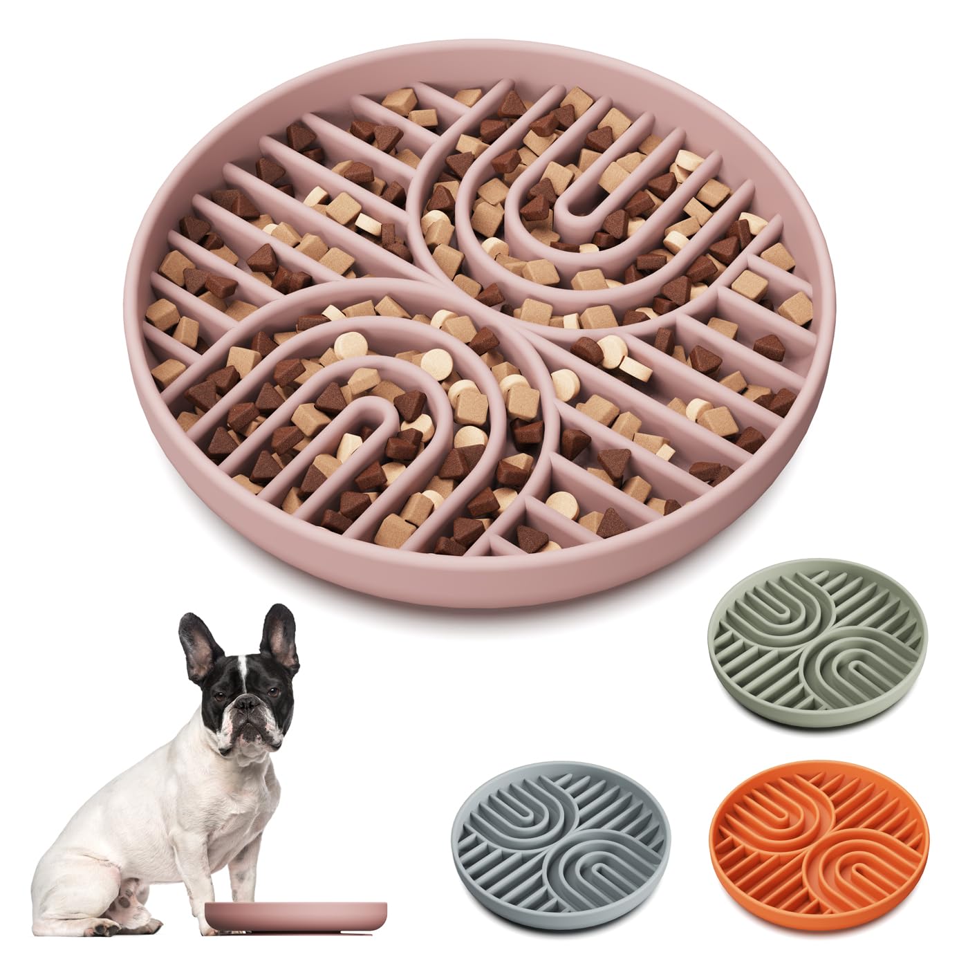 AXEFUN Slow Feeder Dog Bowls, Silicone Slow Feeder for Dogs & Puppies