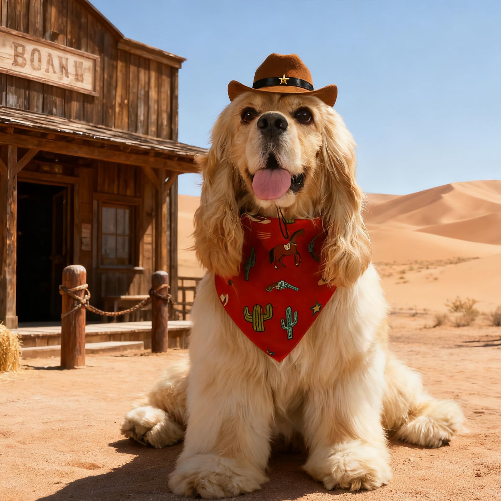 HOWWFALY Pet Cowboy Halloween Costumes