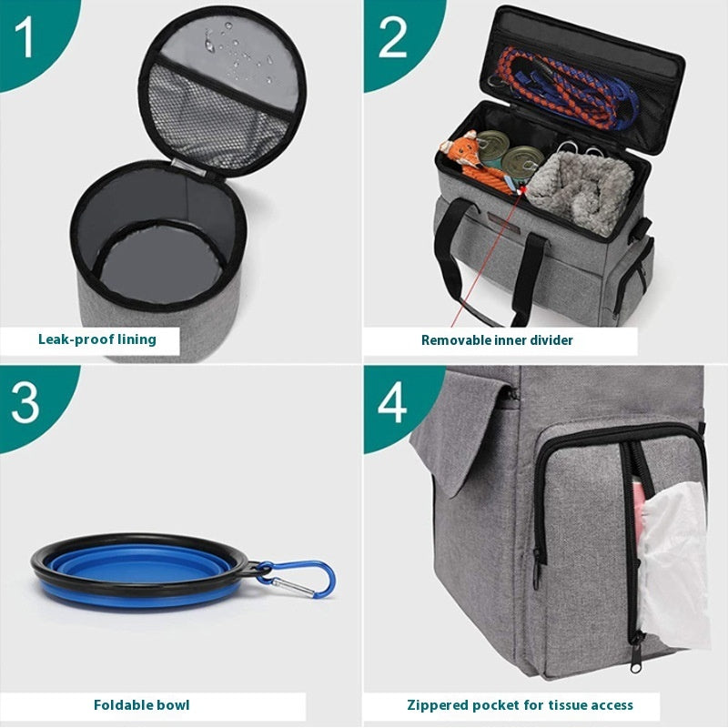 Large-Capacity Backpack for Pet Essentials