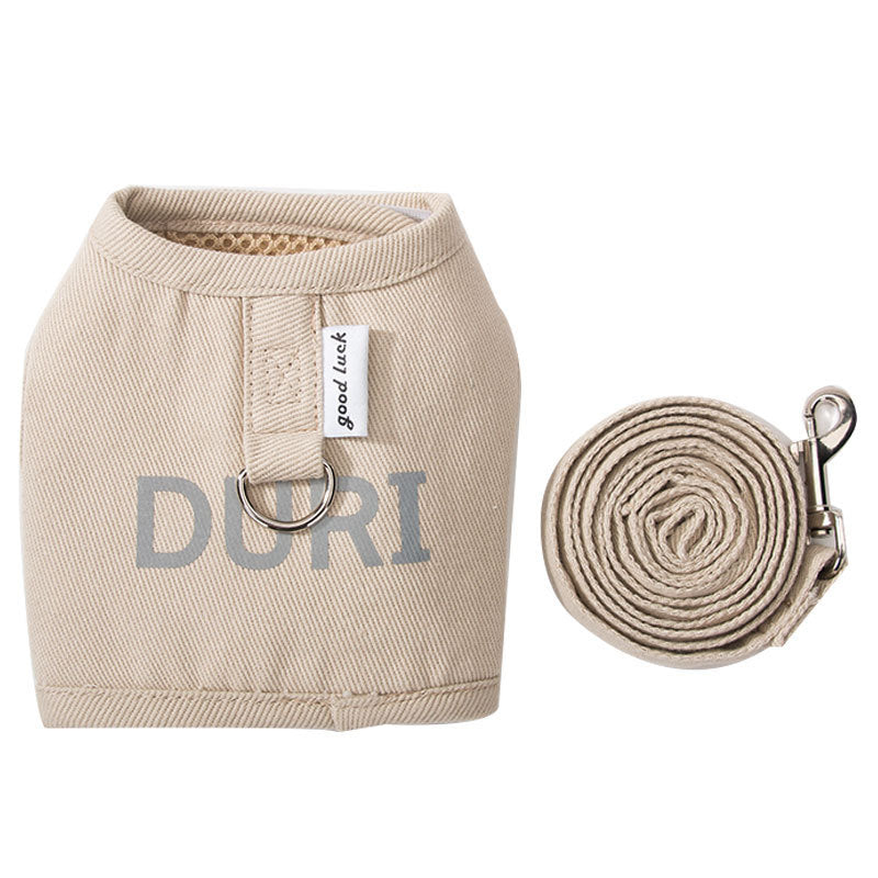 New Dog Harness And Leash Set Woven Fabric