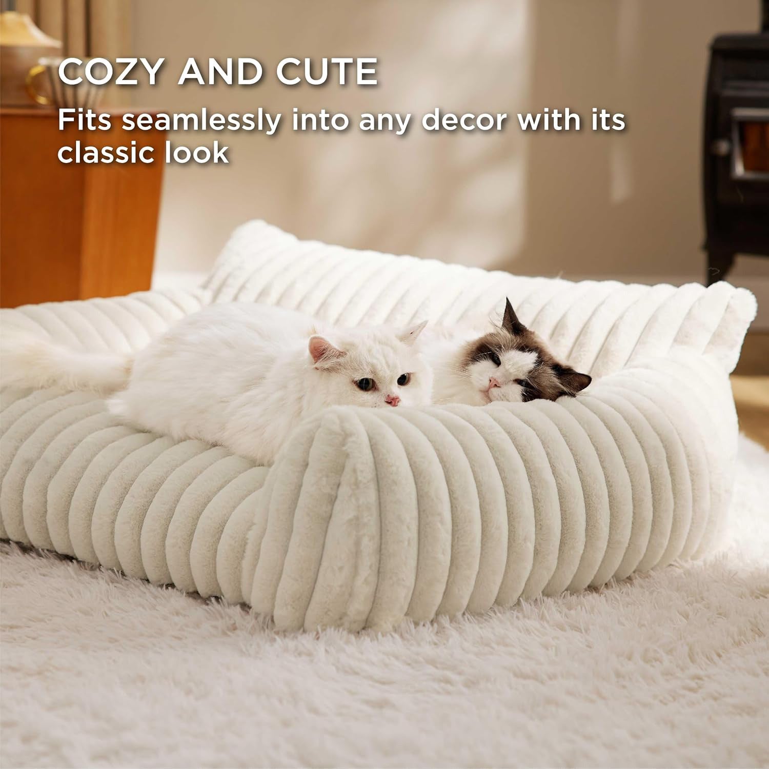 Bedsure Fluffy Pet Couch