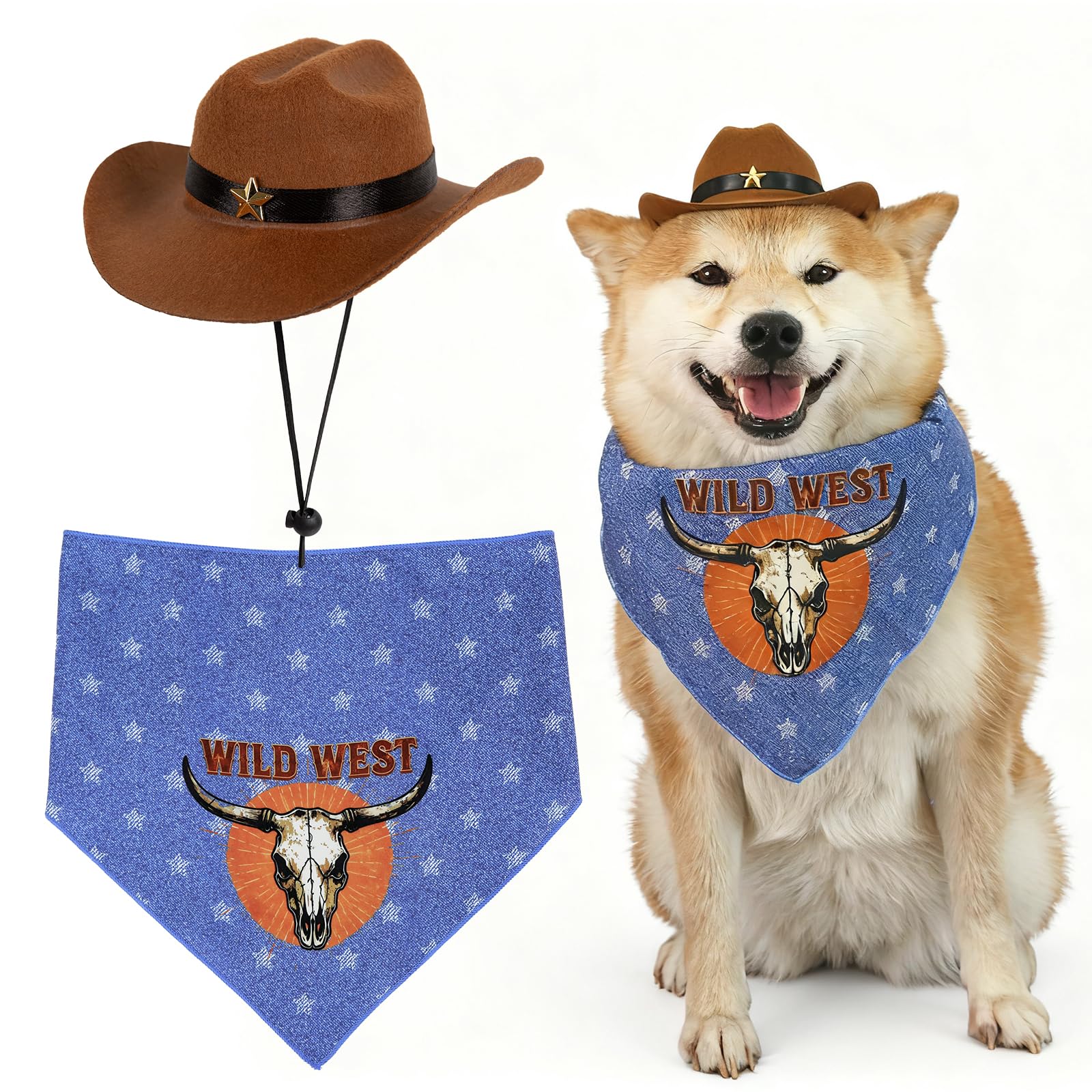 HOWWFALY Pet Cowboy Halloween Costumes