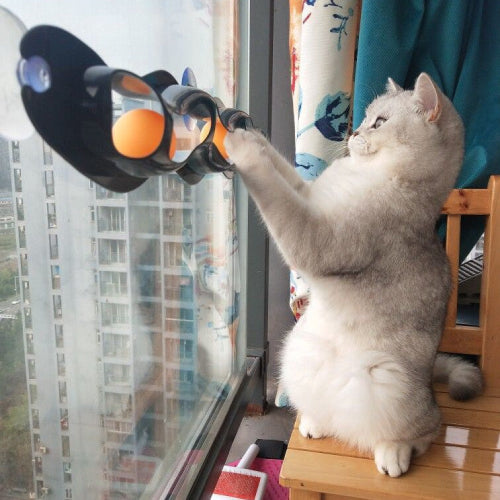 Fun and Interactive Windowsill Cat Ball Suction Cup Window Toy
