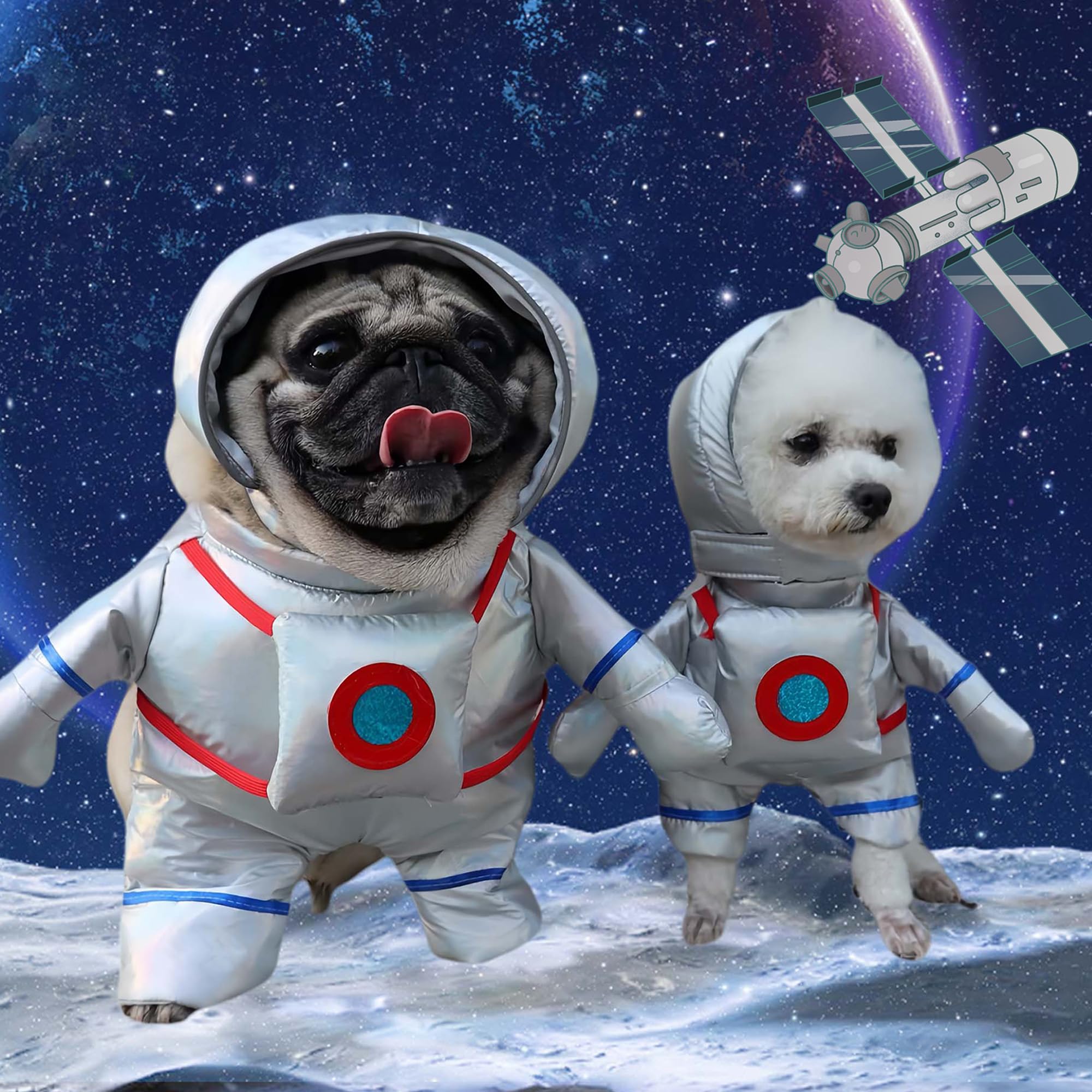 Dog Astronaut Standing Halloween Party Costume