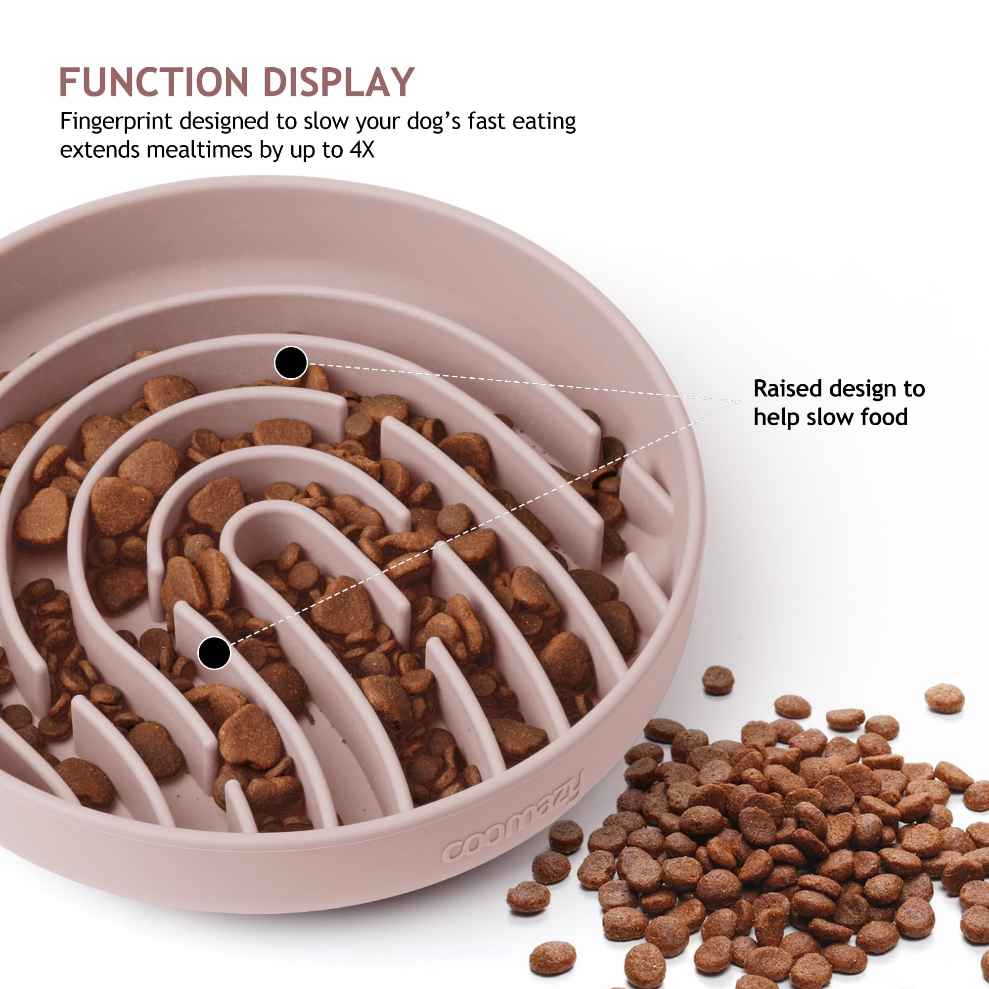 Coomazy Silicone Slow Feeder Dog Cat Bowls