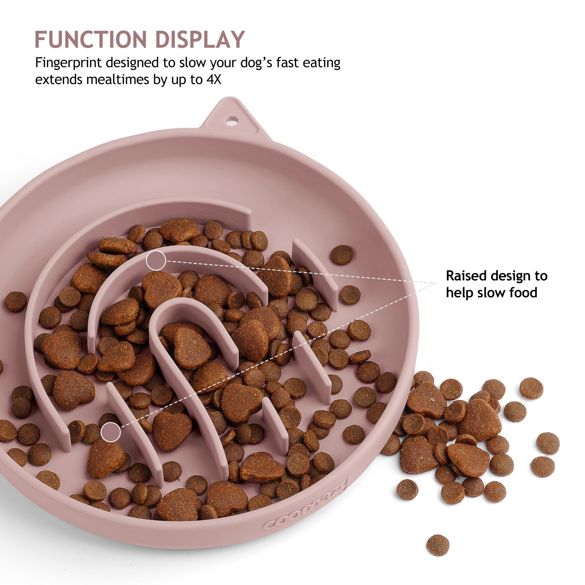 Coomazy Silicone Slow Feeder Dog Cat Bowls