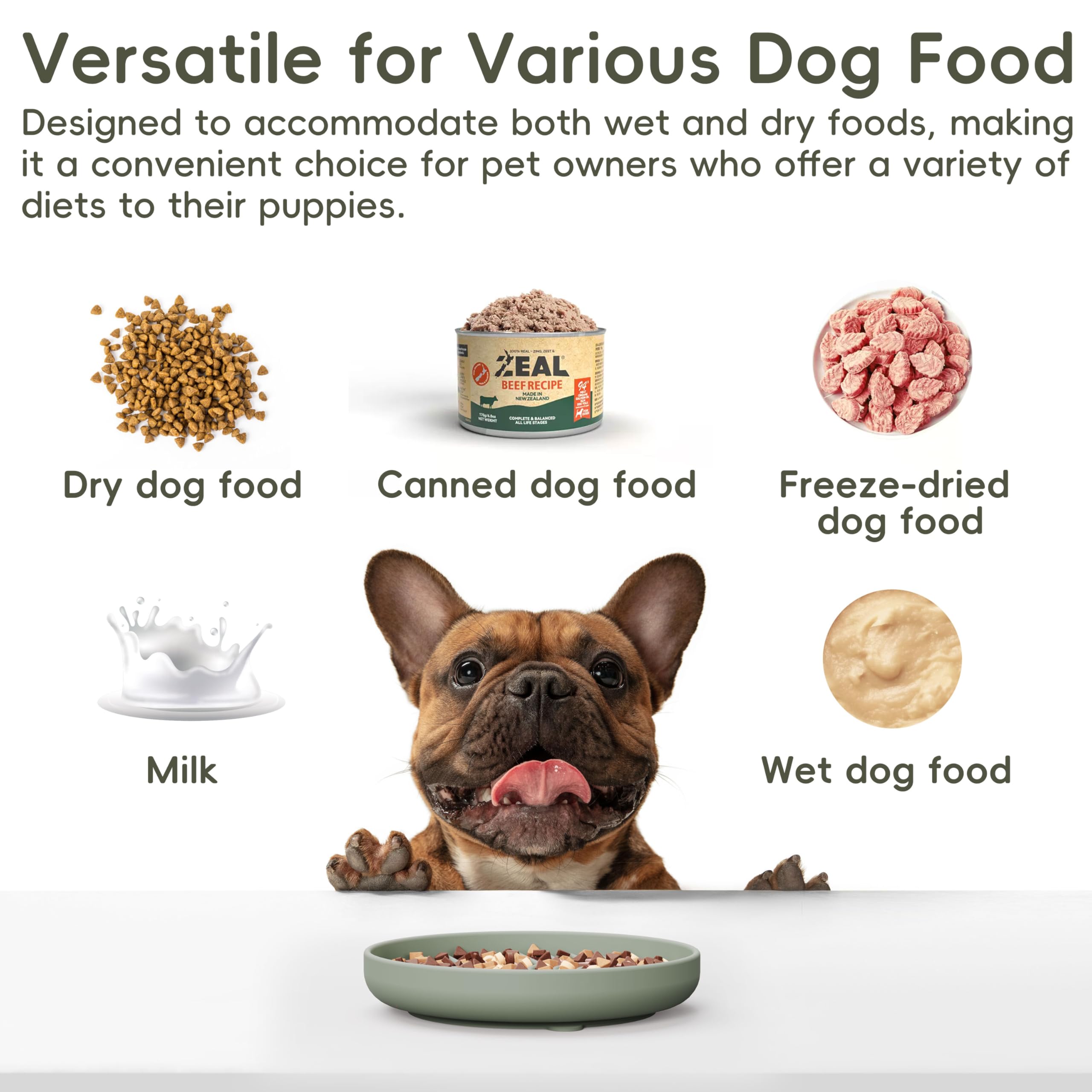 AXEFUN Slow Feeder Dog Bowls, Silicone Slow Feeder for Dogs & Puppies