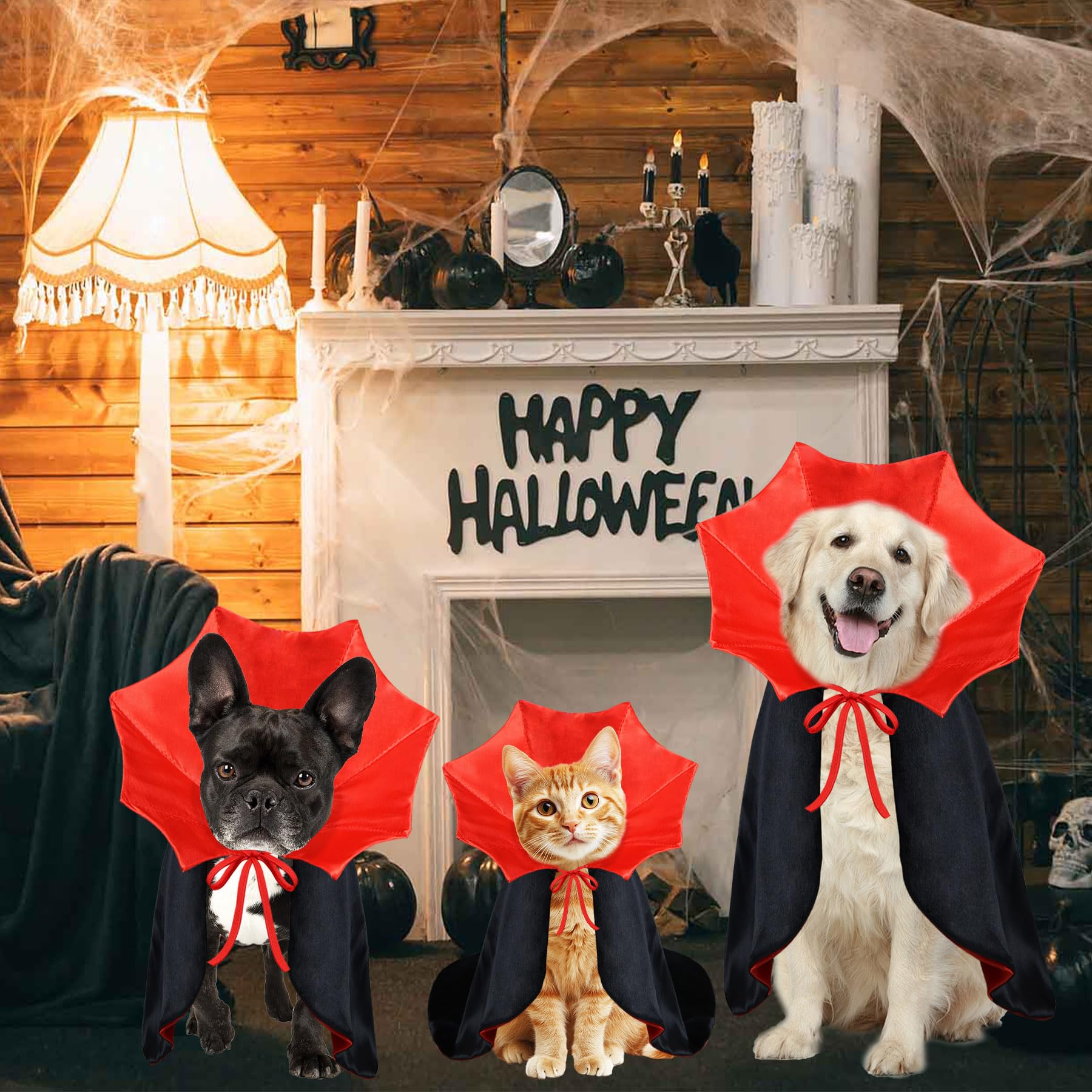 PAYHTOW Dog Halloween Costume Dog Vampire Costume