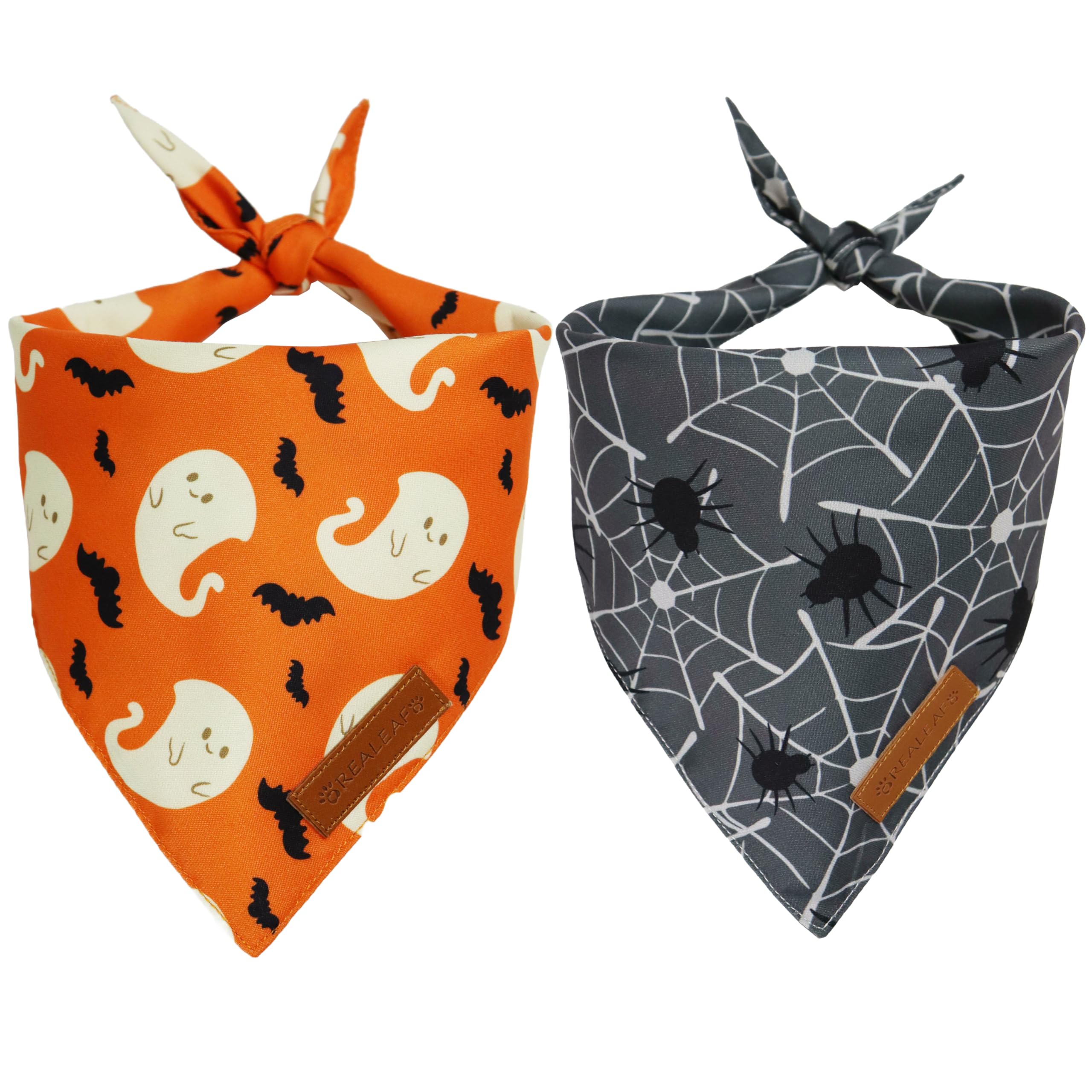 Realeaf Fall Halloween Dog Bandanas 2 Pack