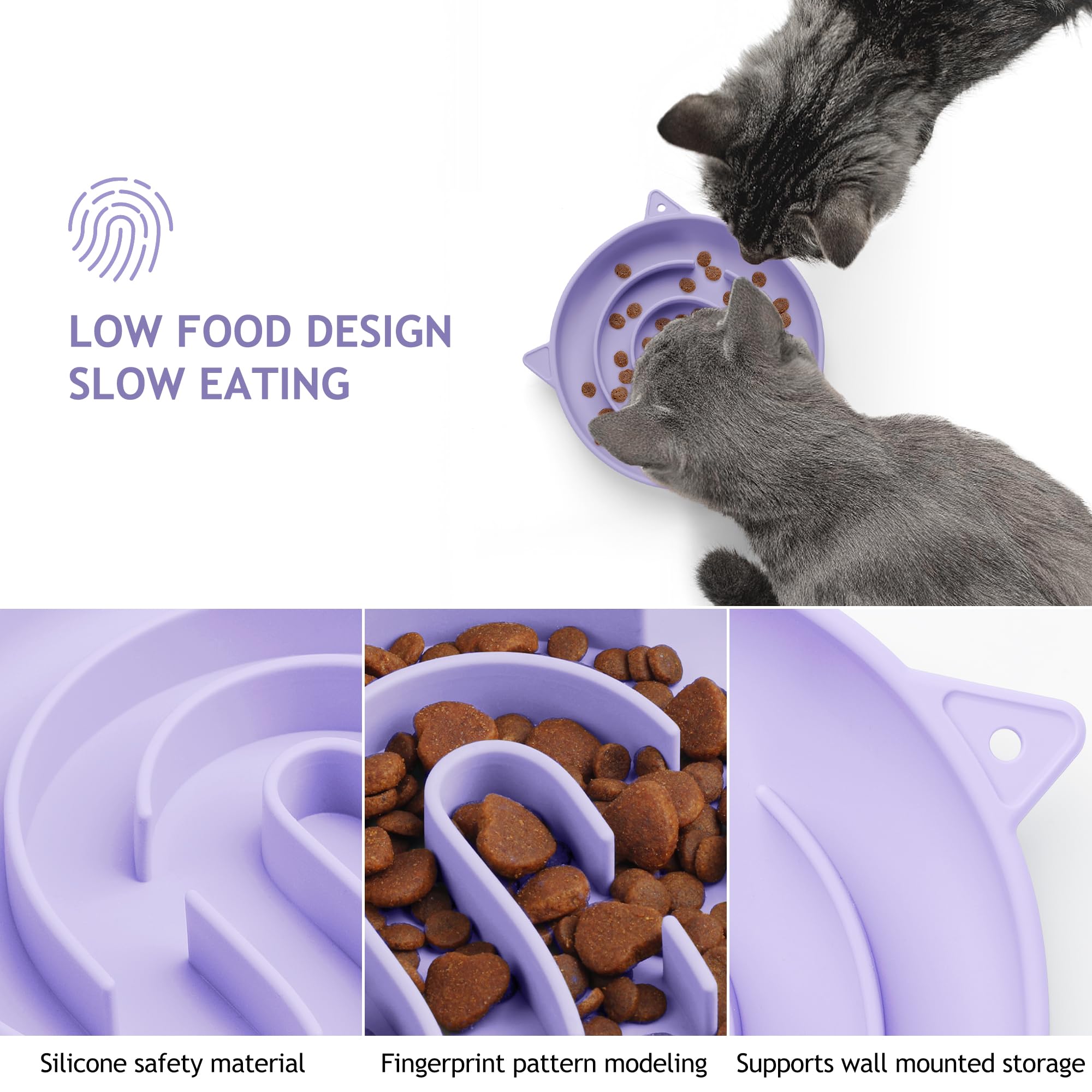 Coomazy Silicone Slow Feeder Dog Cat Bowls