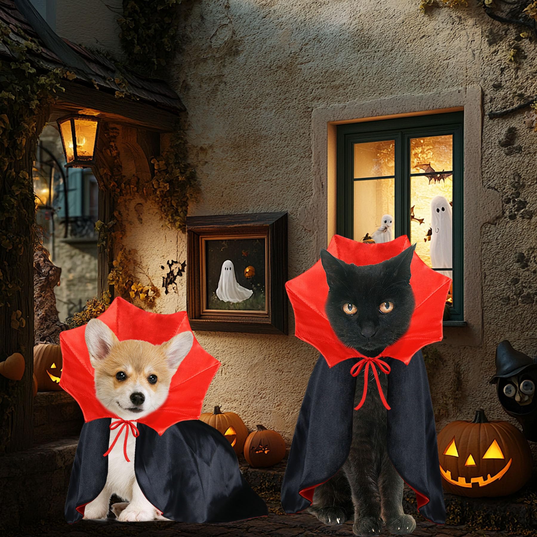 PAYHTOW Dog Halloween Costume Dog Vampire Costume