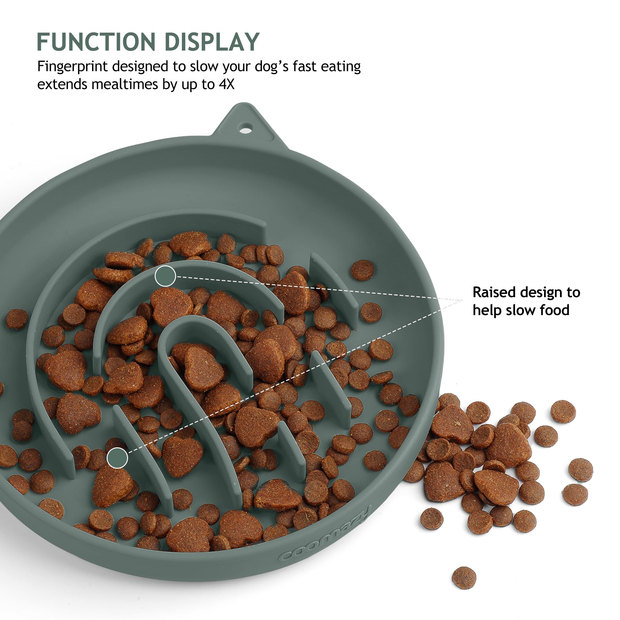Coomazy Silicone Slow Feeder Dog Cat Bowls