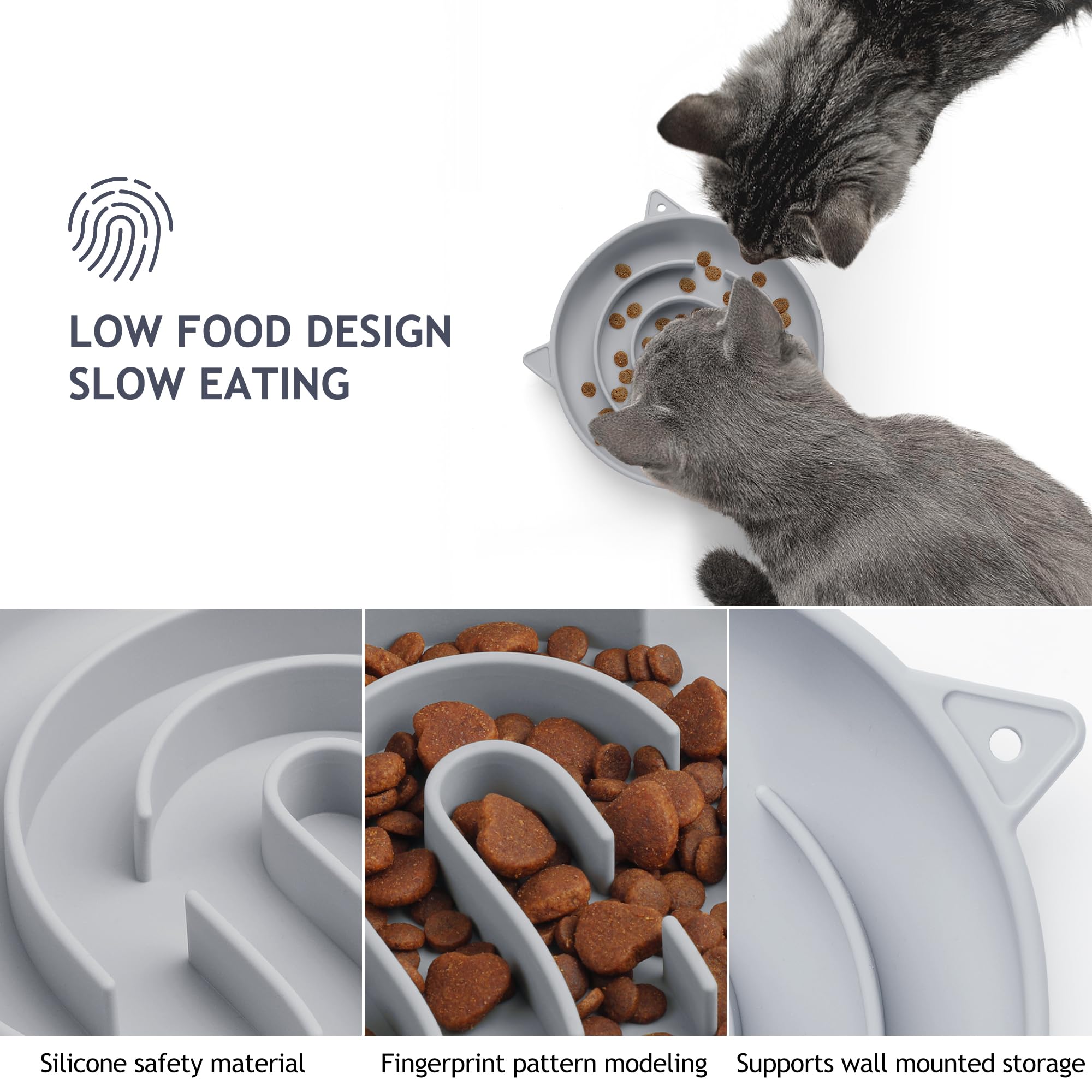 Coomazy Silicone Slow Feeder Dog Cat Bowls