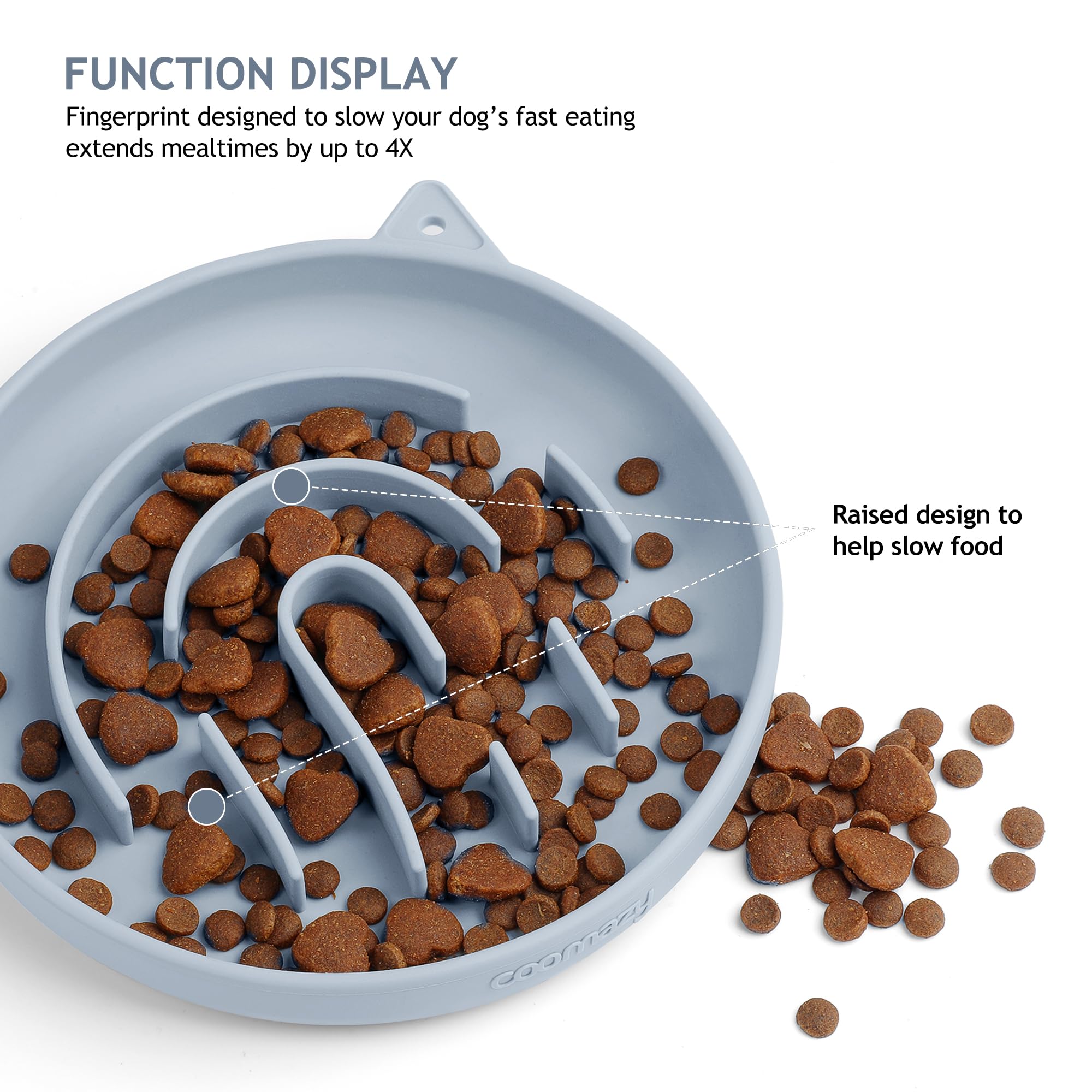 Coomazy Silicone Slow Feeder Dog Cat Bowls