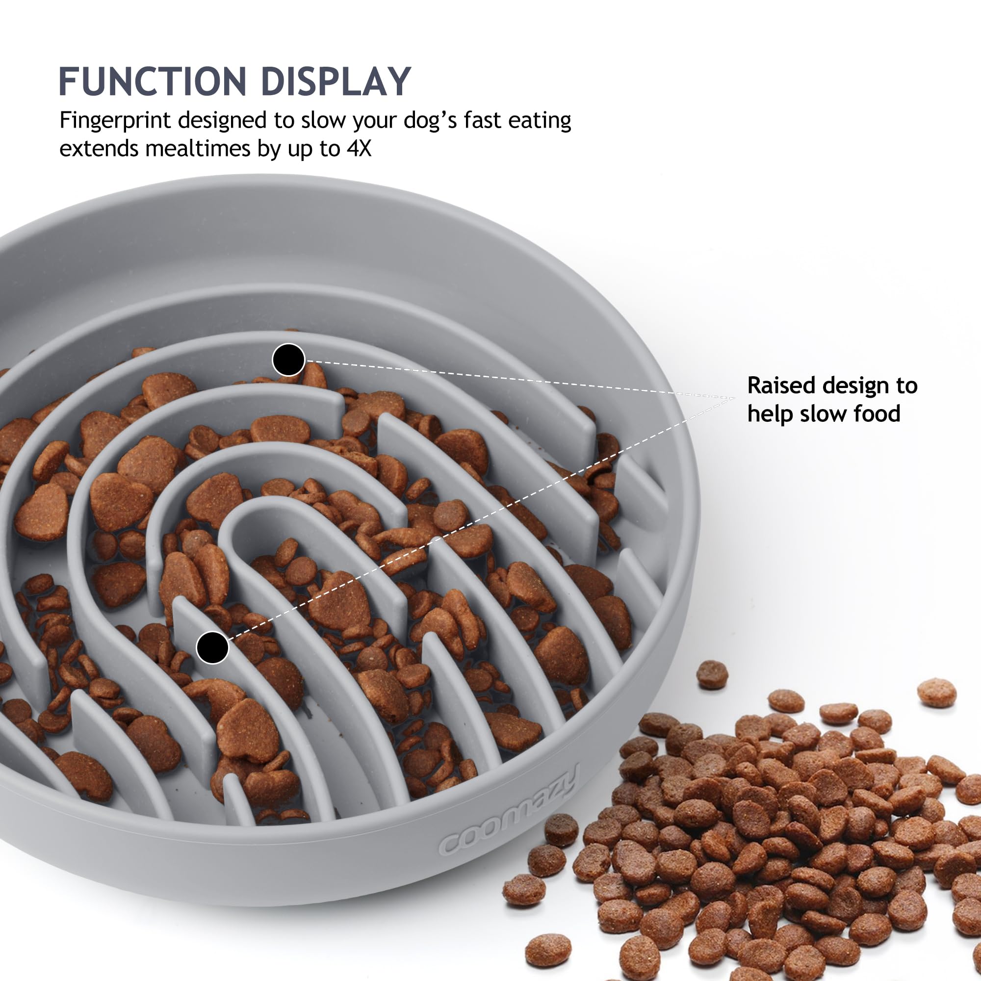 Coomazy Silicone Slow Feeder Dog Cat Bowls