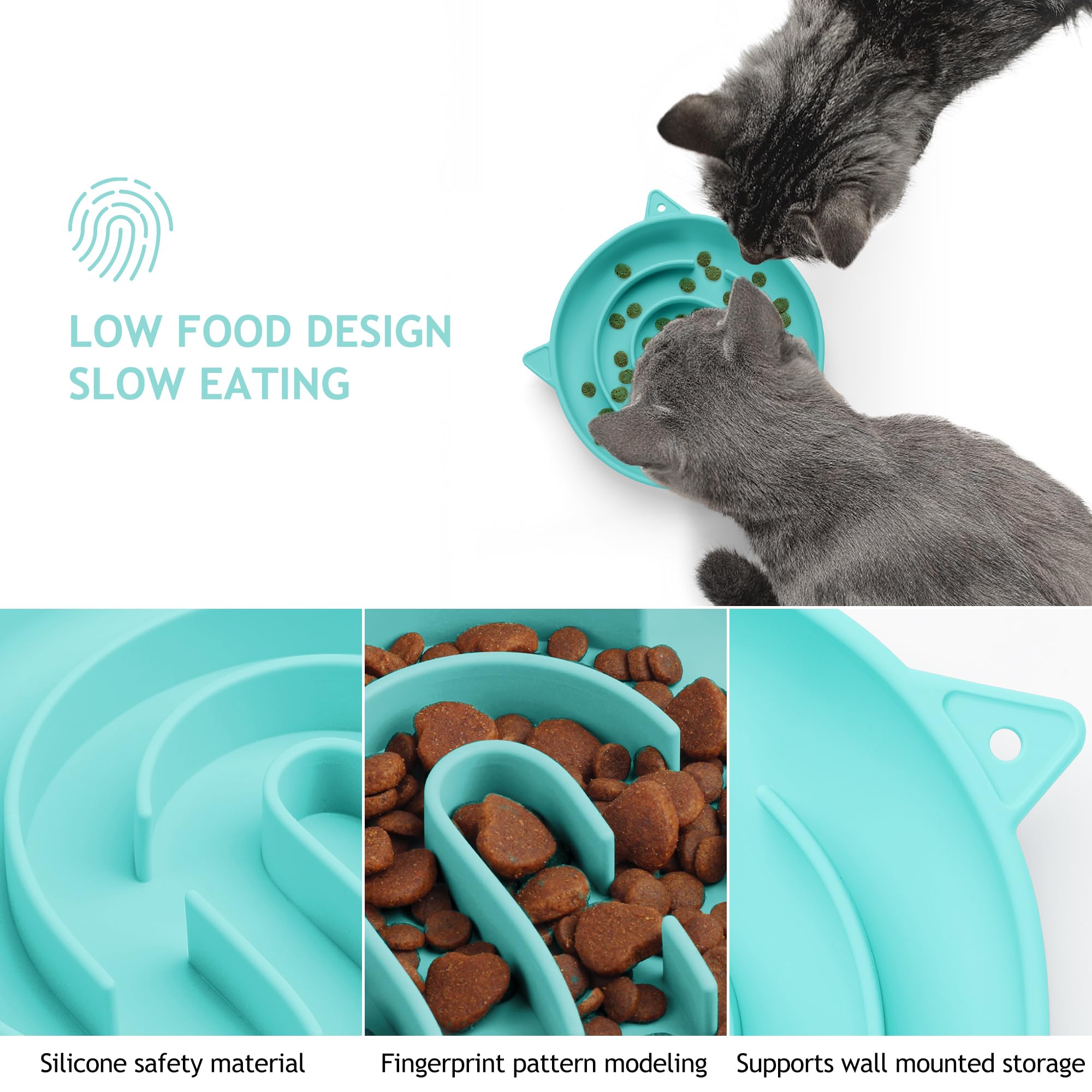 Coomazy Silicone Slow Feeder Dog Cat Bowls